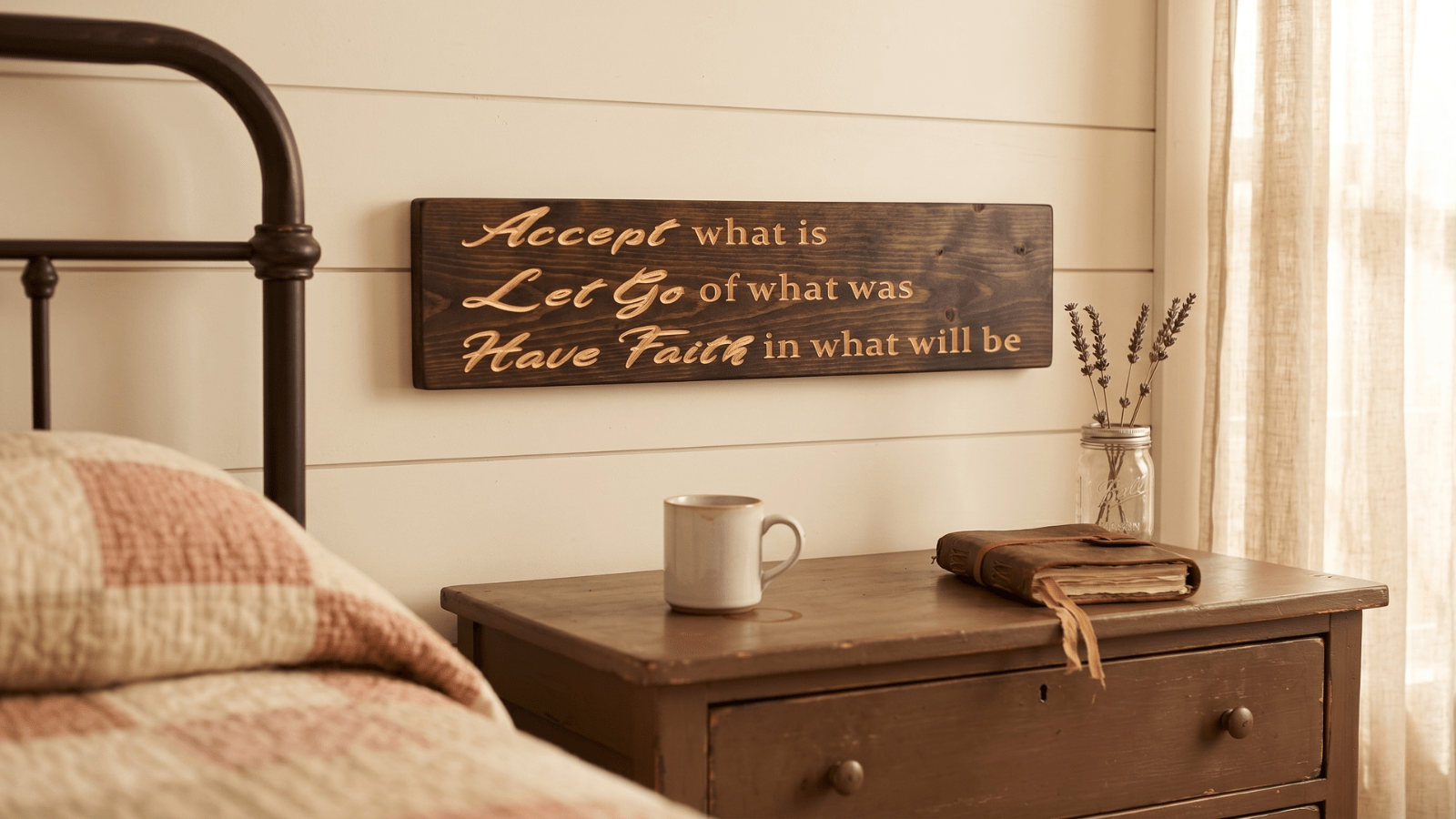 How a Simple Accept What Is Wooden Sign Helped Me Stop Living in the Past | Bluegrass Gifts