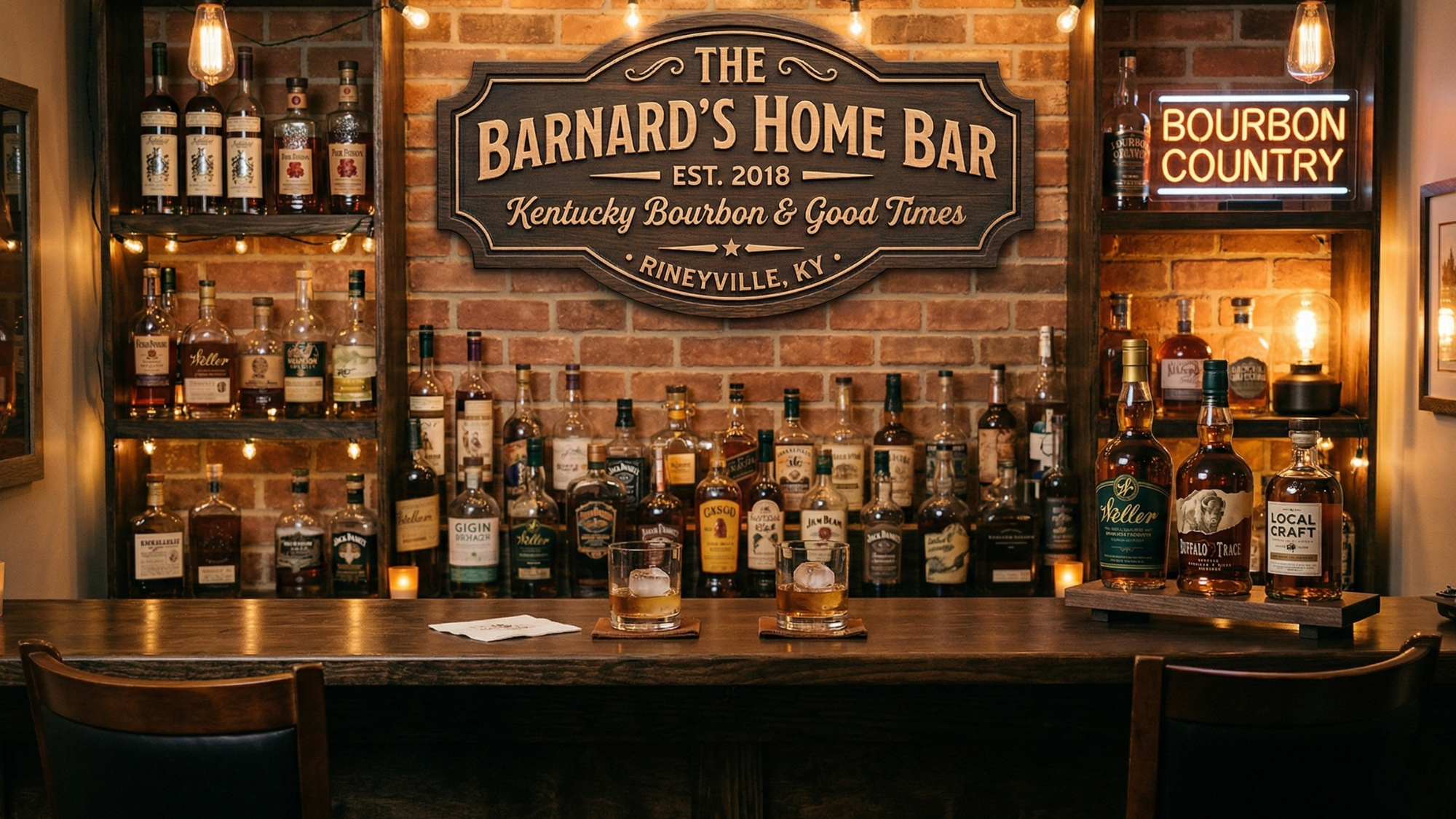 How to Decorate a Home Bar on a Budget — Signs, Lighting & Style | Bluegrass Gifts