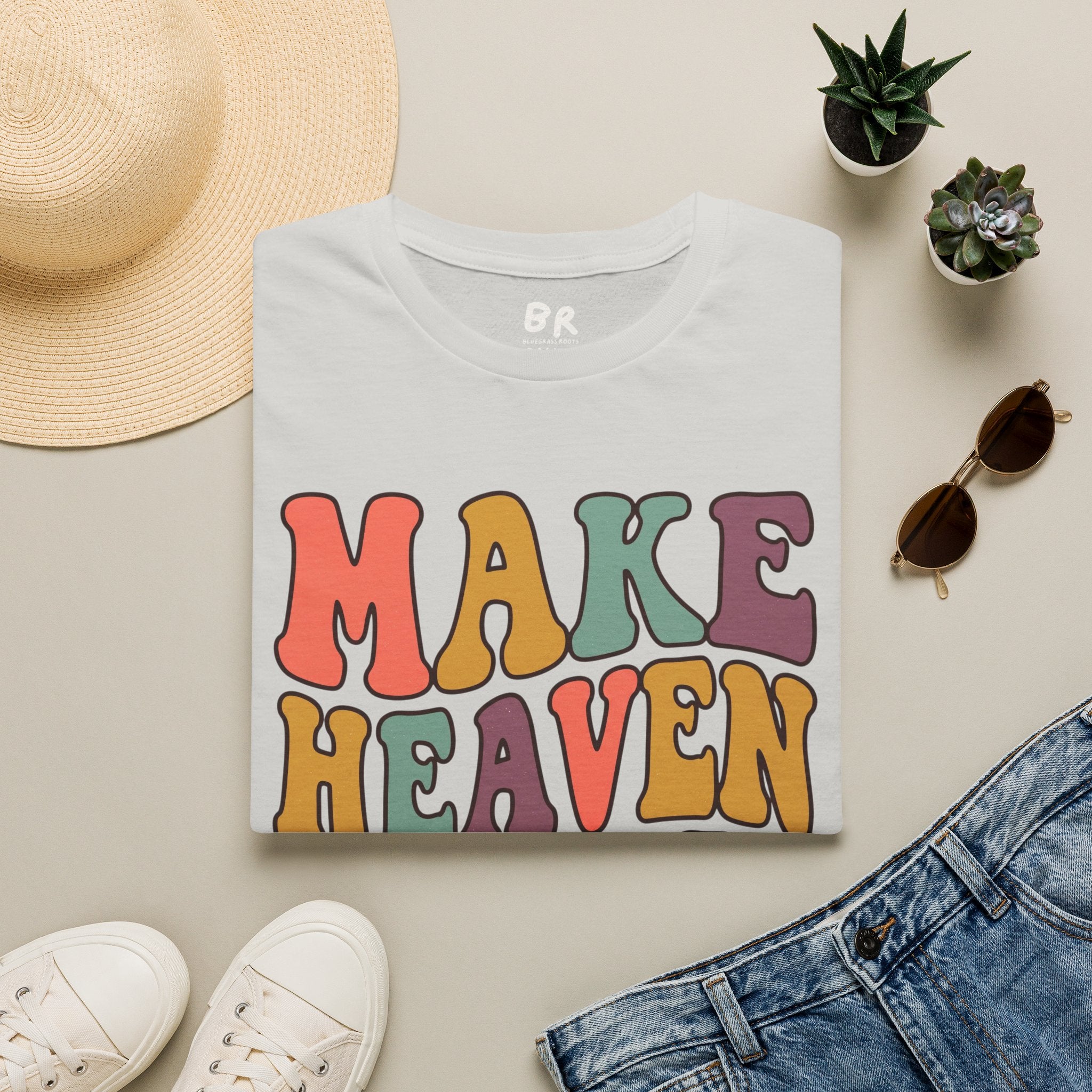 Make Heaven Crowded groovy shirt in S