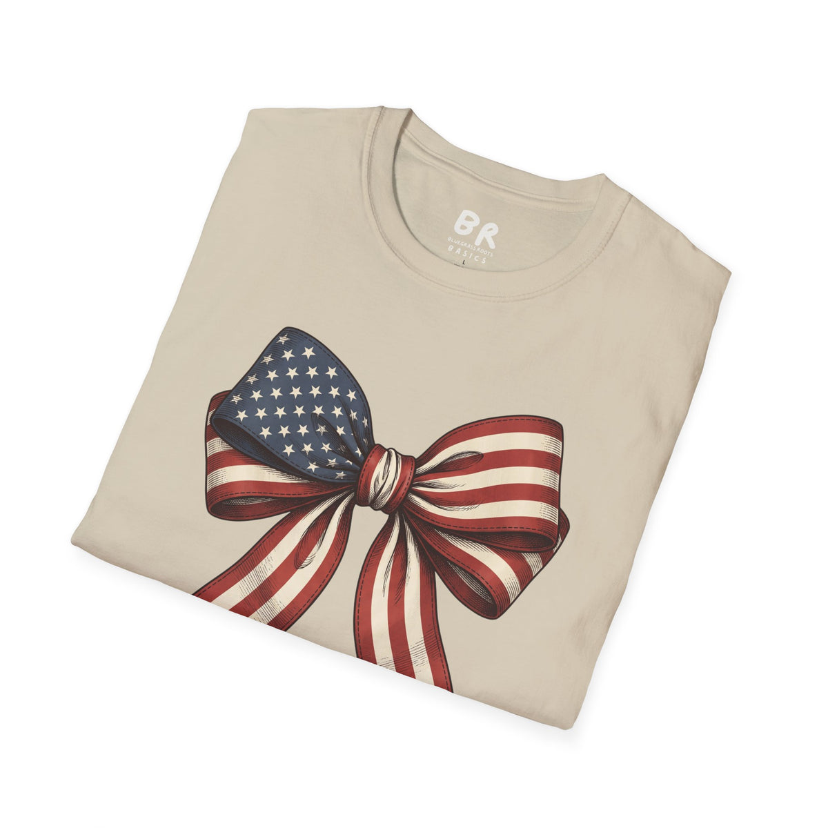 American flag bow 4th of July shirt