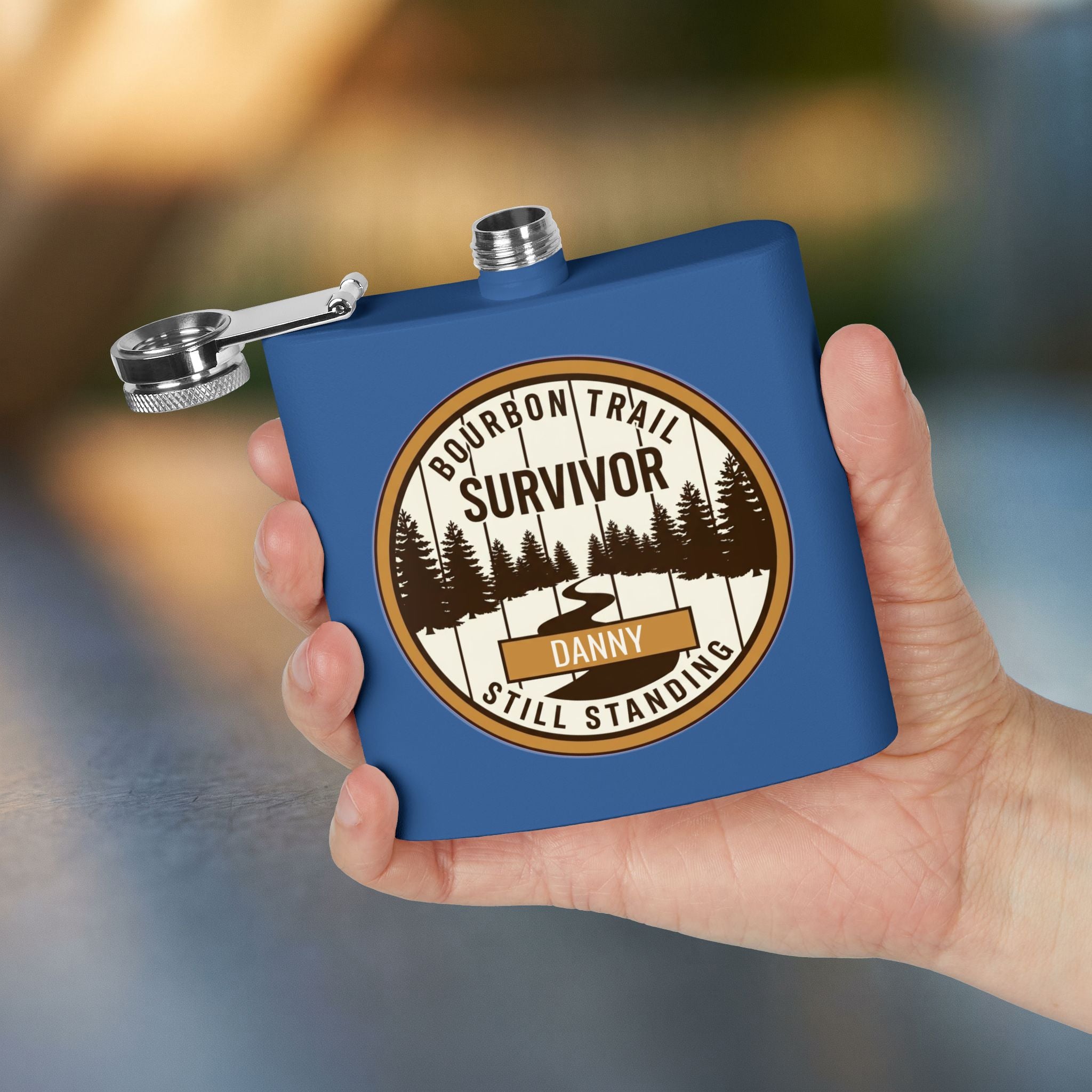 Bourbon Trail Survivor Flask — Personalized 6oz Bourbon Flask