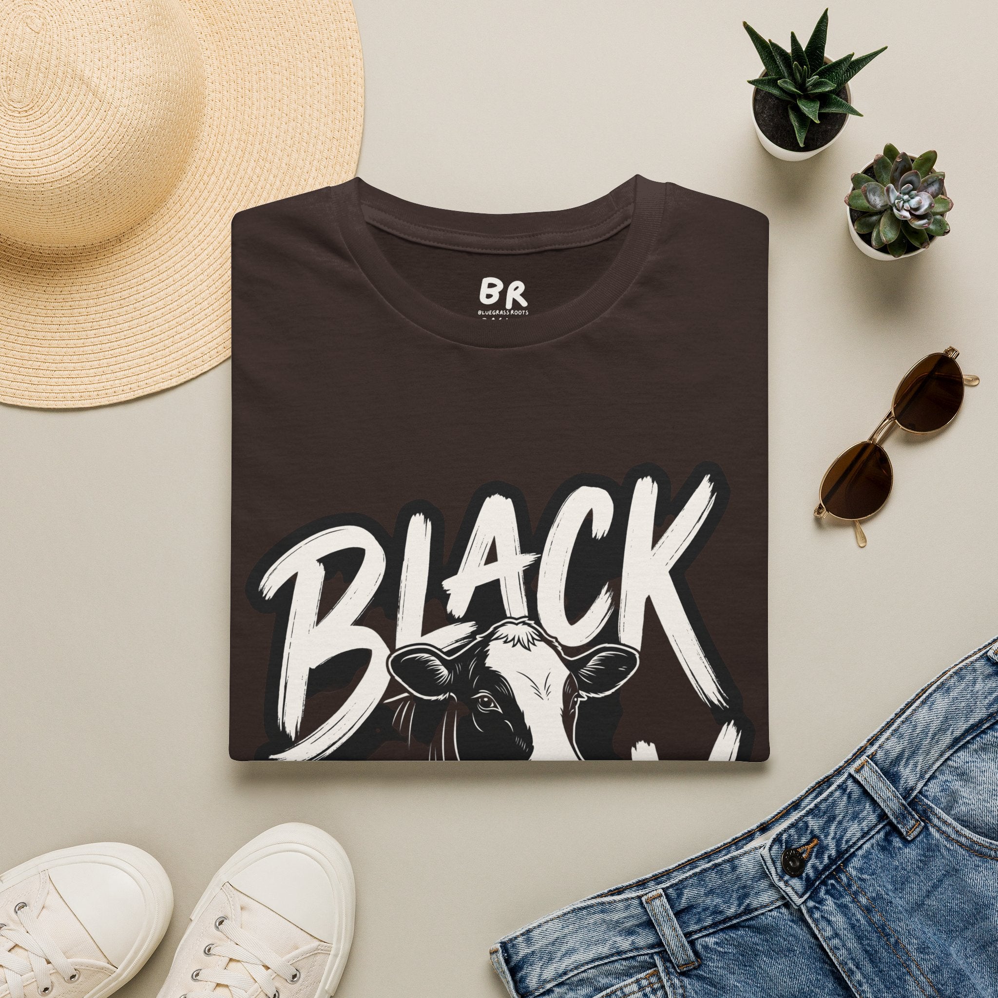 Cattle Shirt — "Black Baldy" Bold Cattle Graphic Tee