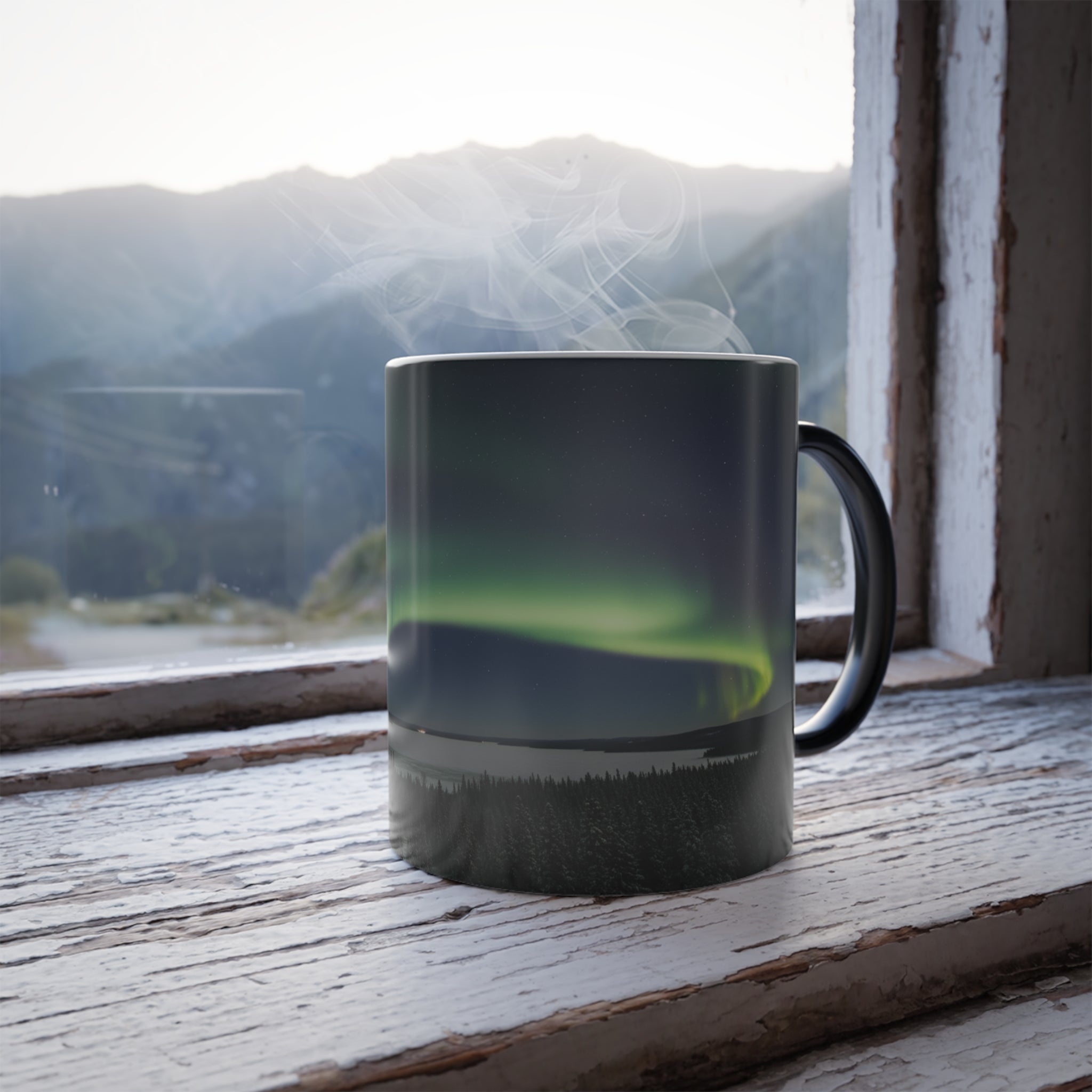Aurora Dreams Magic Mug – Northern Lights Heat-Reveal Coffee Cup
