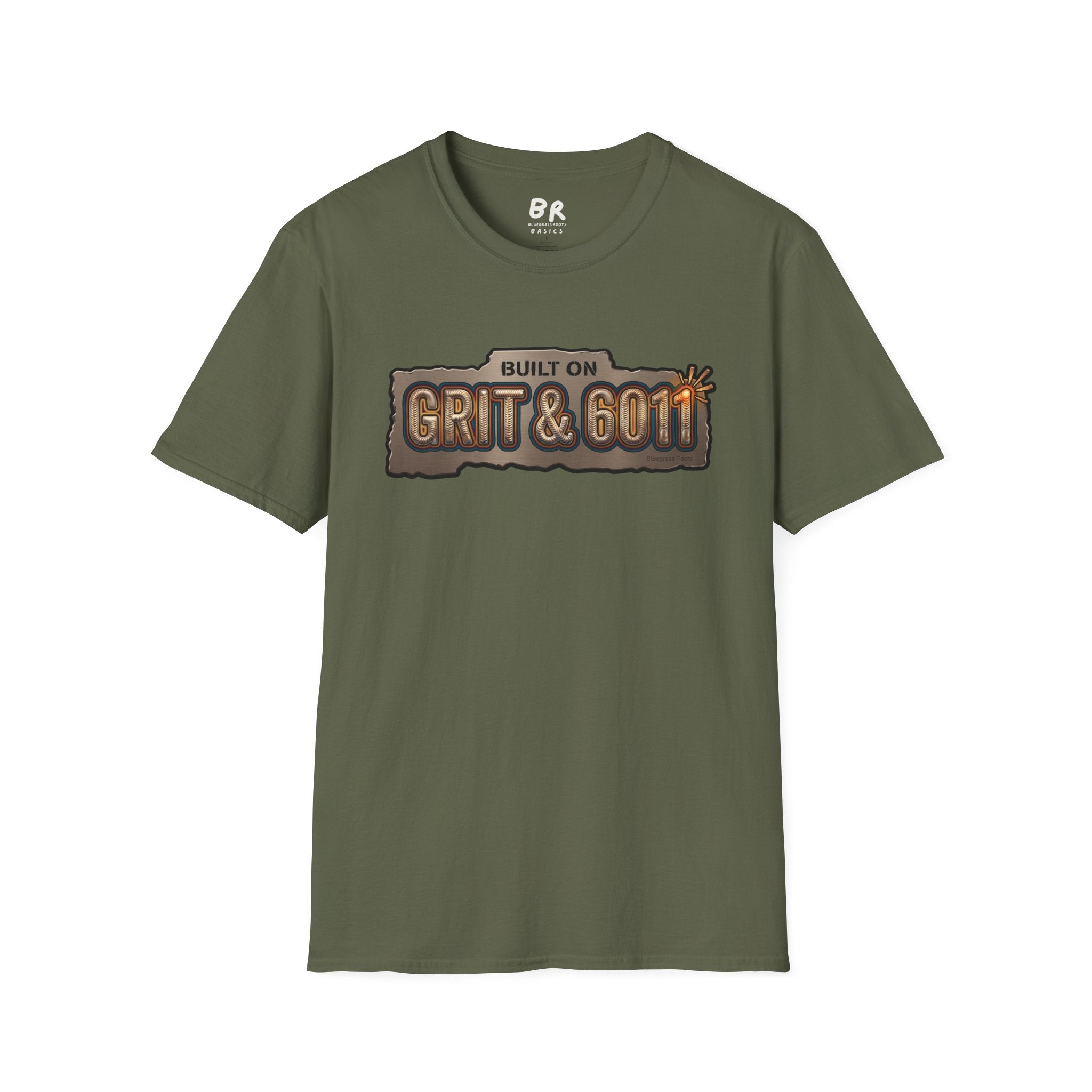 Built on Grit & 6011 welding shirt, Built on Grit & 6011 stick welder design