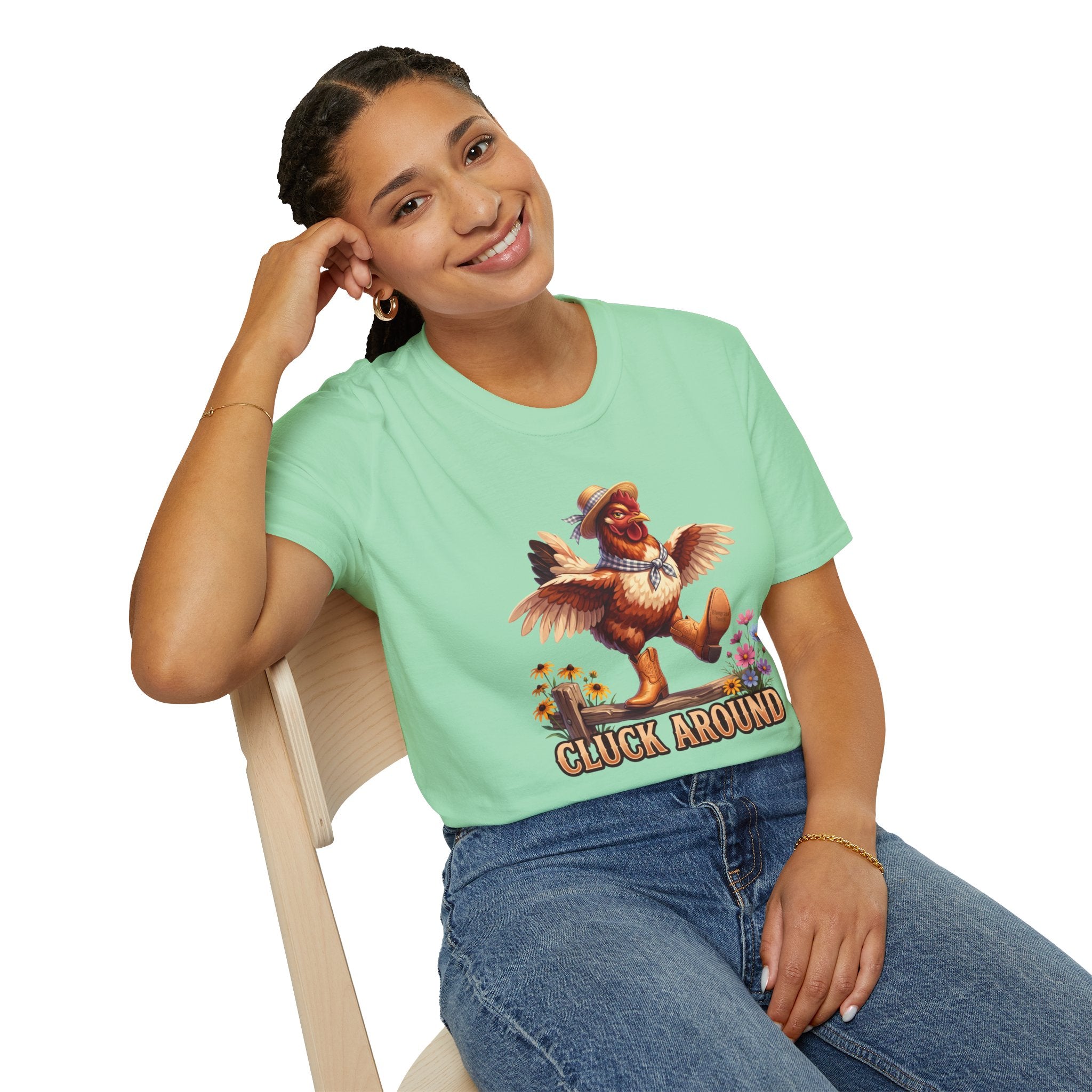 Cluck Around funny chicken shirt