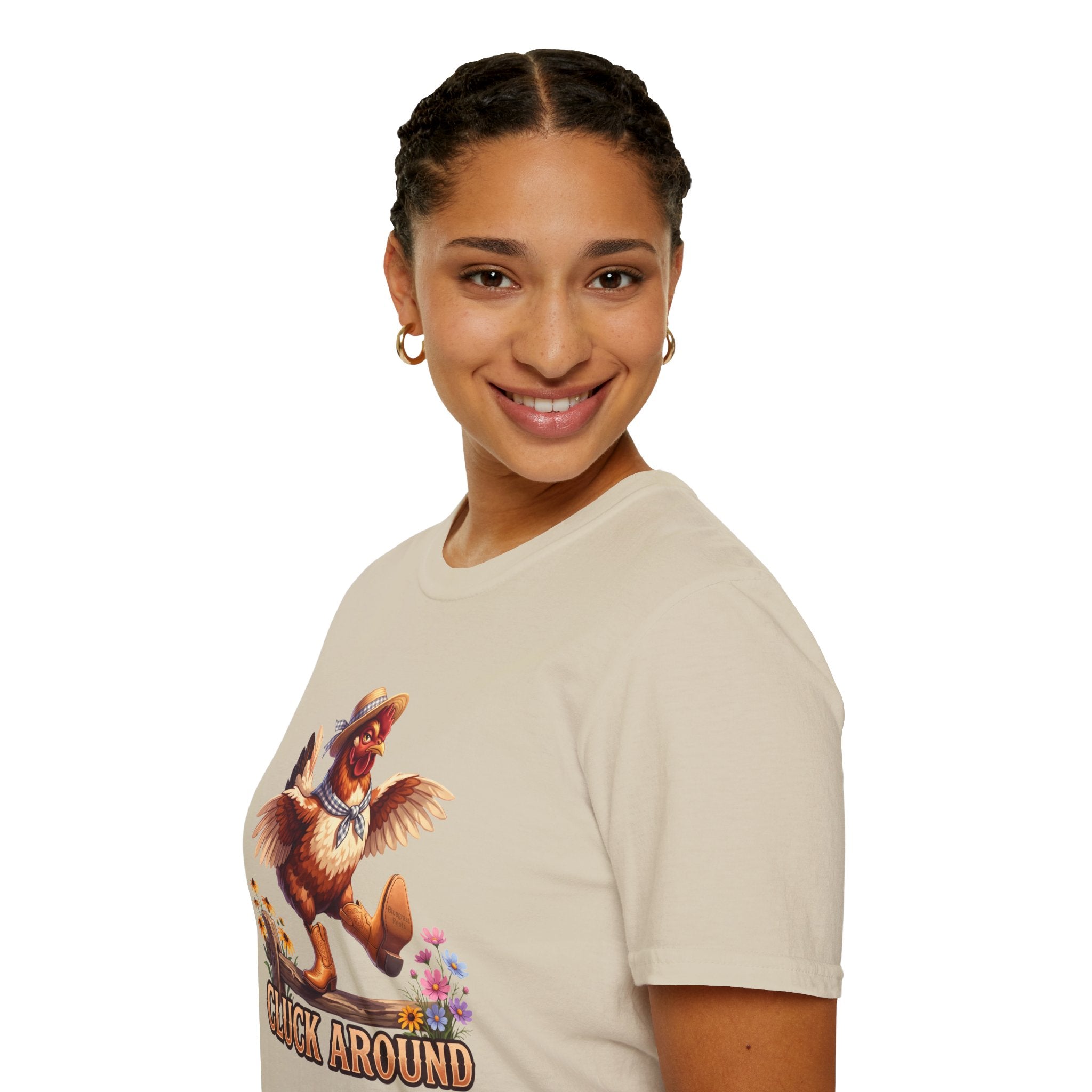 Cluck Around funny chicken shirt