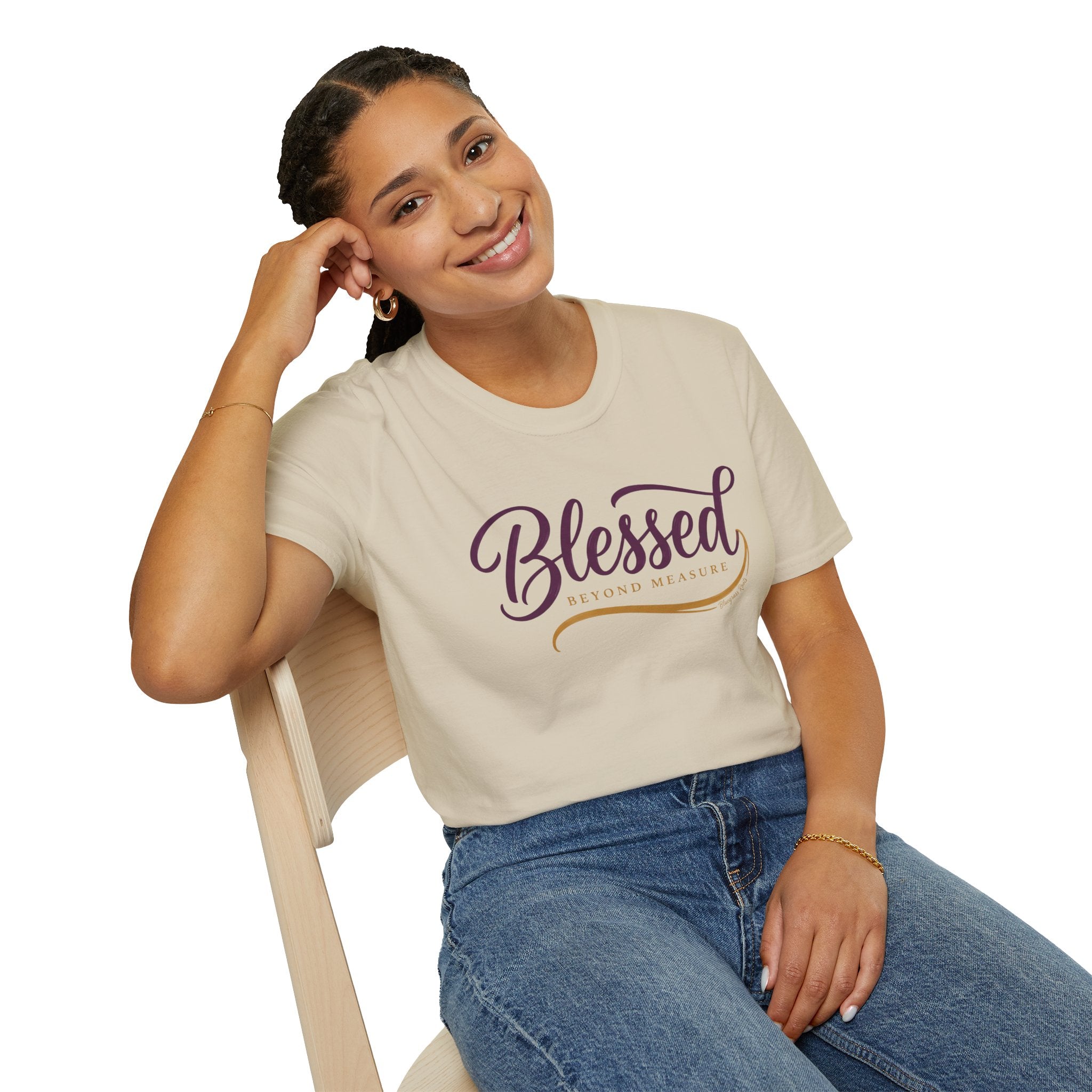 Blessed Beyond Measure script shirt