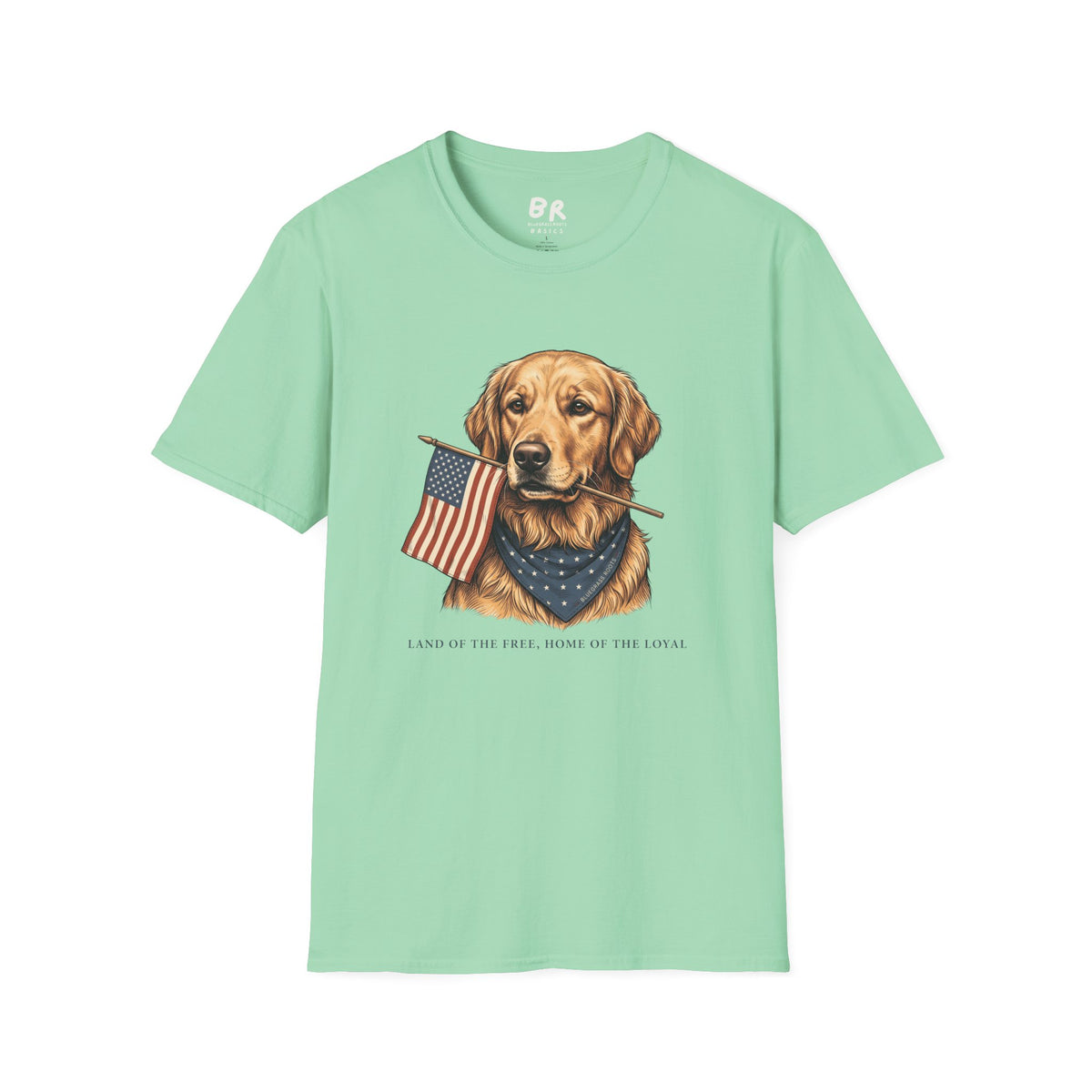 Golden retriever patriotic shirt for women