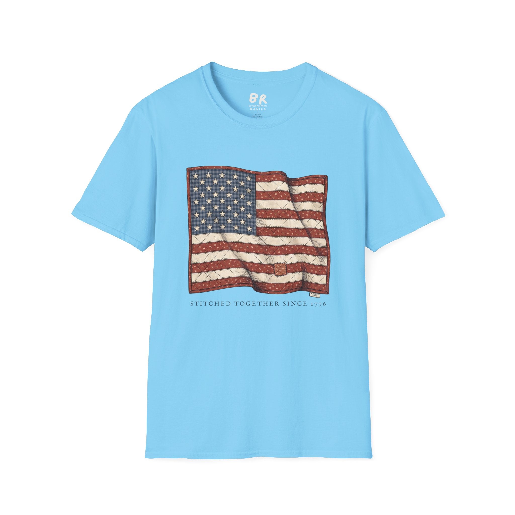 Quilted American flag shirt for women