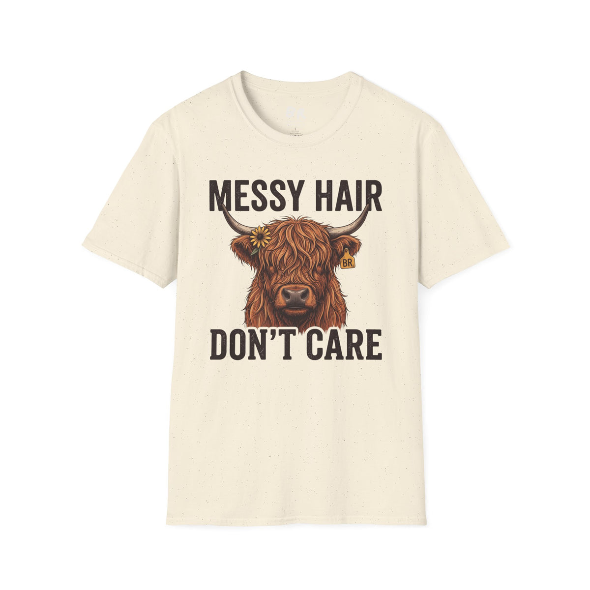 Messy Hair Don't Care highland cow shirt