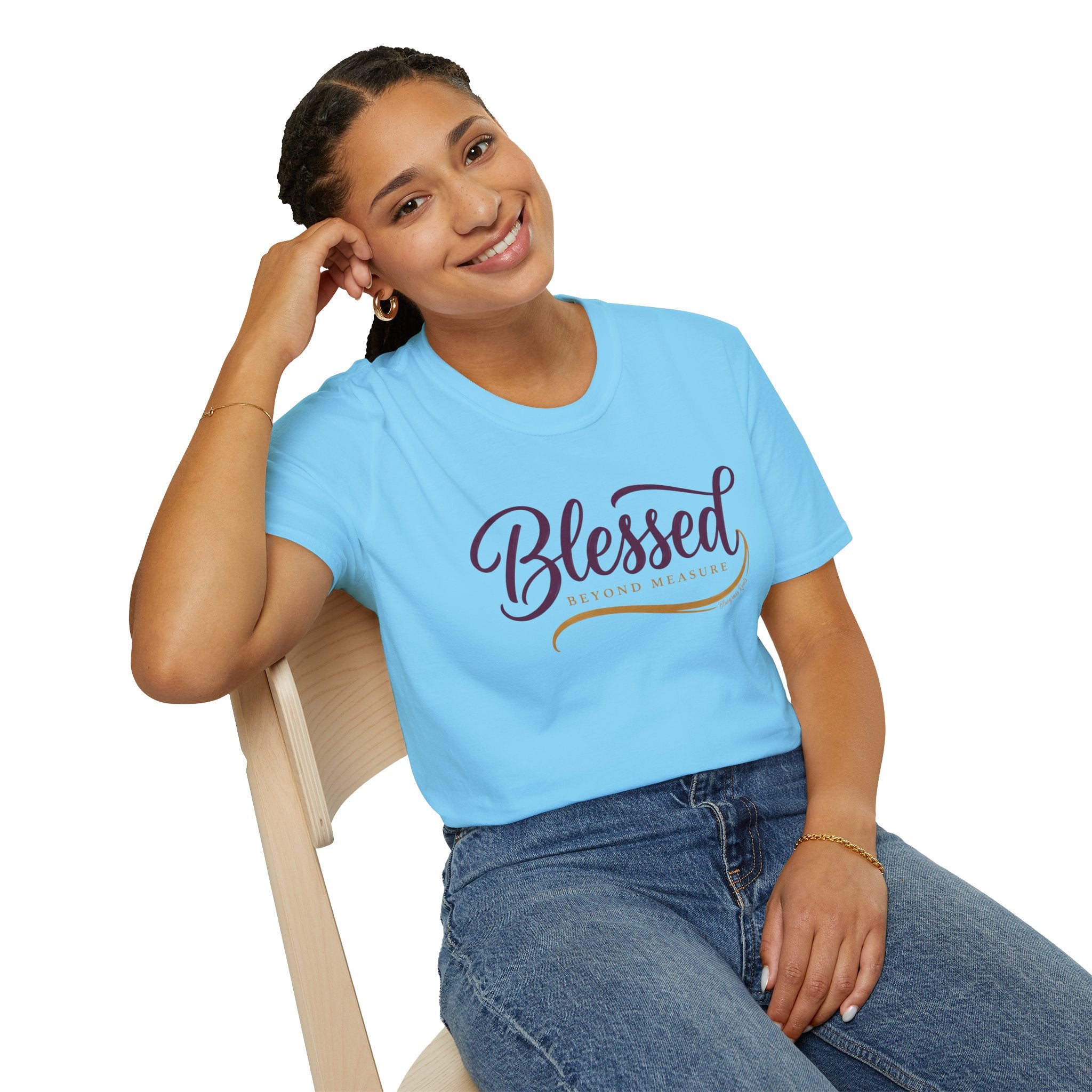 Blessed Beyond Measure script shirt