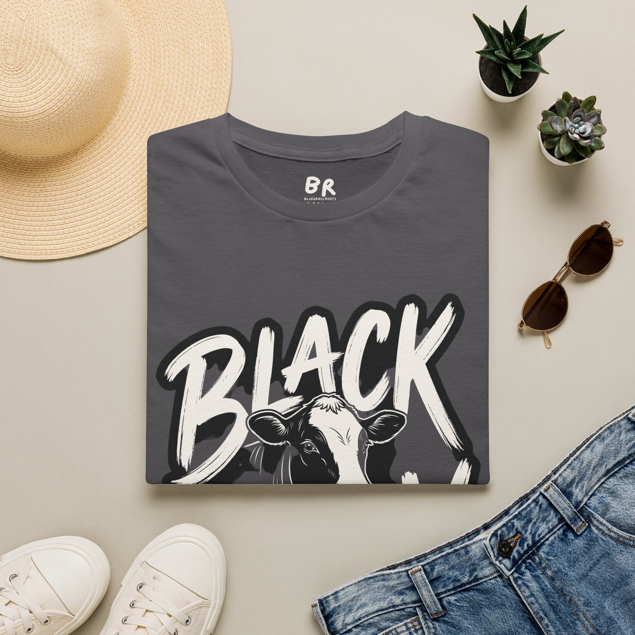 Cattle Shirt — "Black Baldy" Bold Cattle Graphic Tee