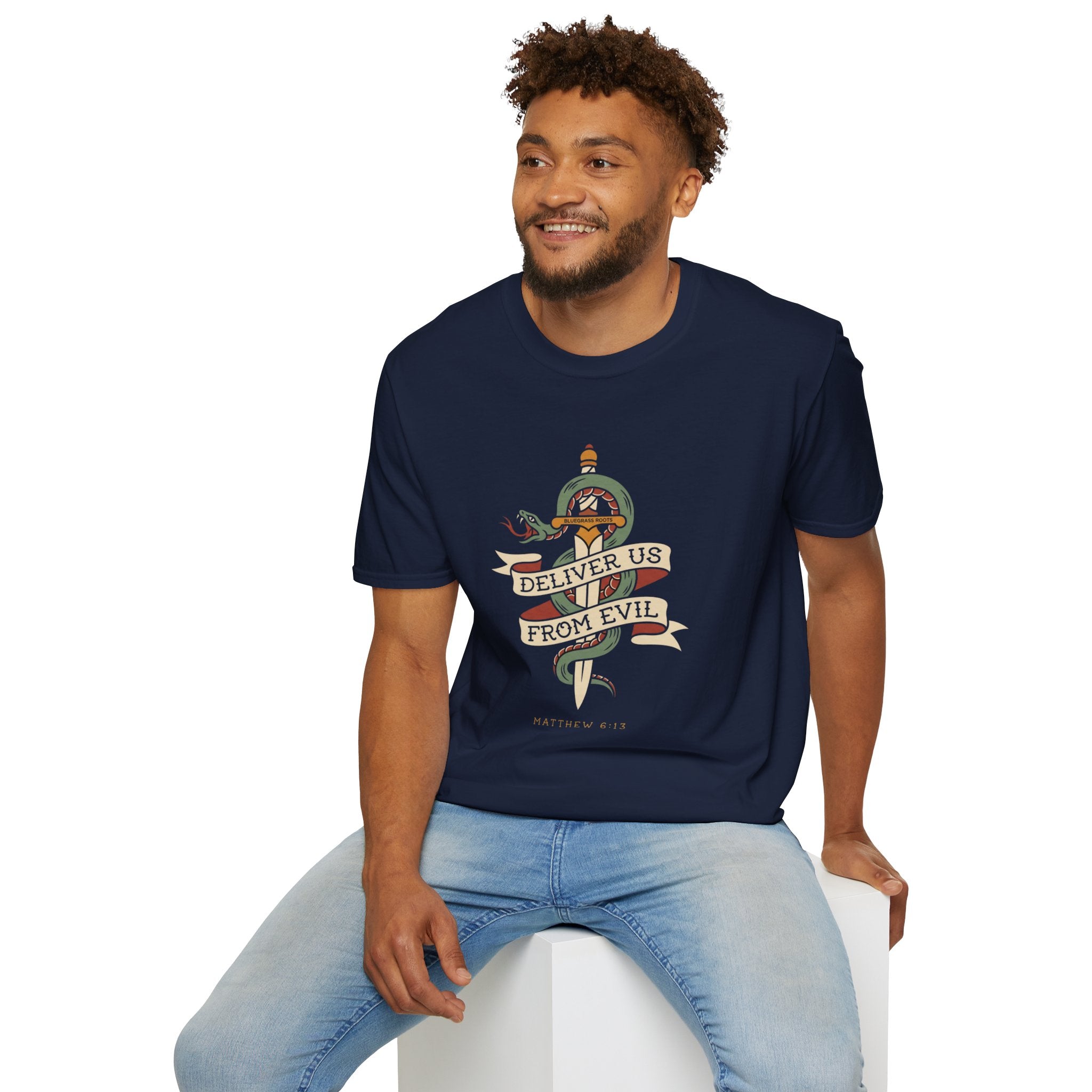 Deliver Us From Evil christian graphic tee