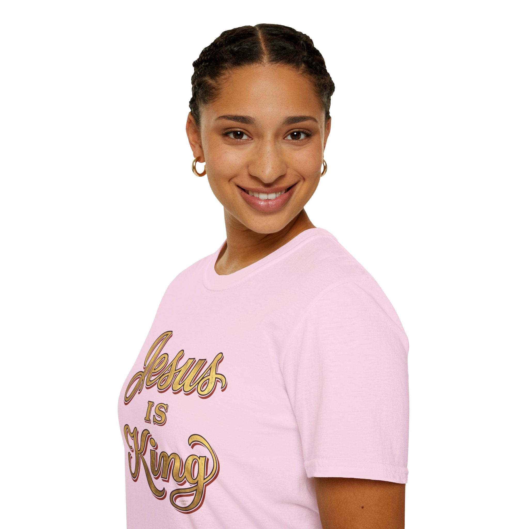 Jesus Is King gold leaf shirt