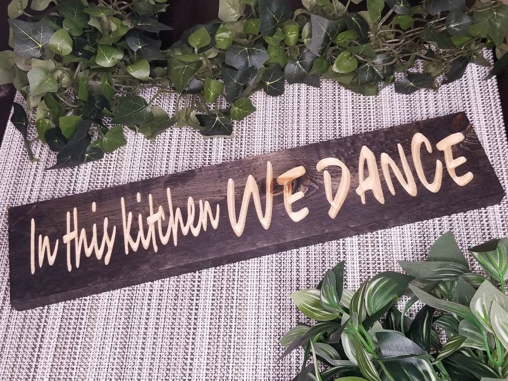 Kitchen wall decor, kitchen dance sign, kitchen wall art, dance sign kitchen, fun kitchen sign.