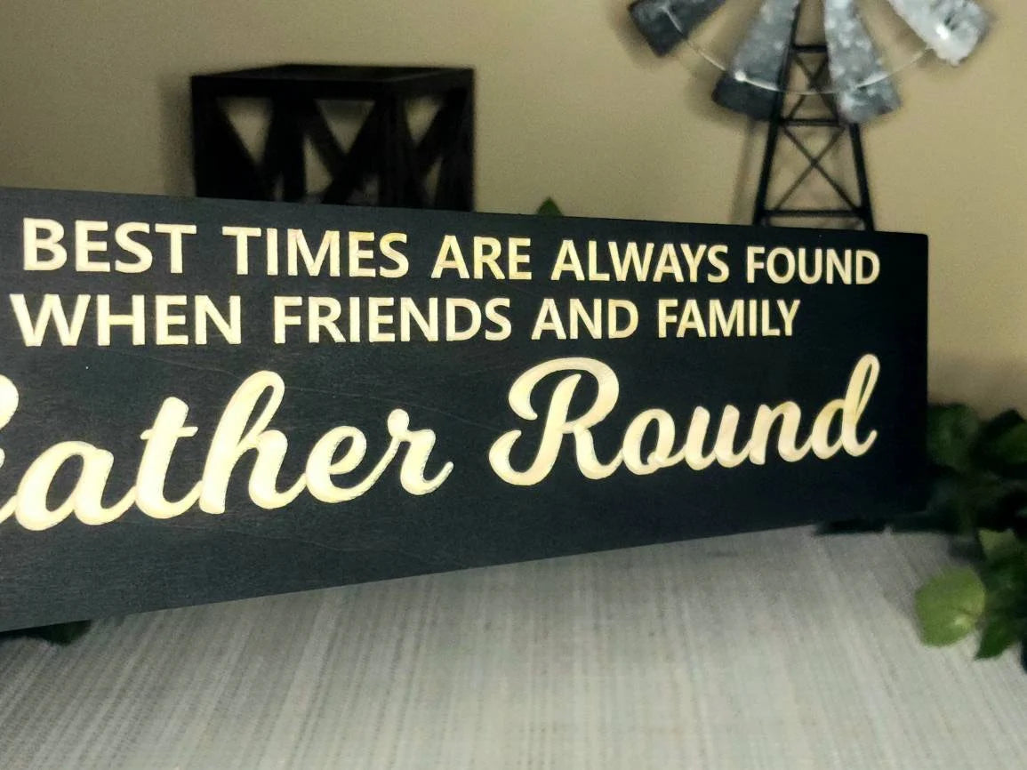Personalized family and friends wall art for warm home gatherings.