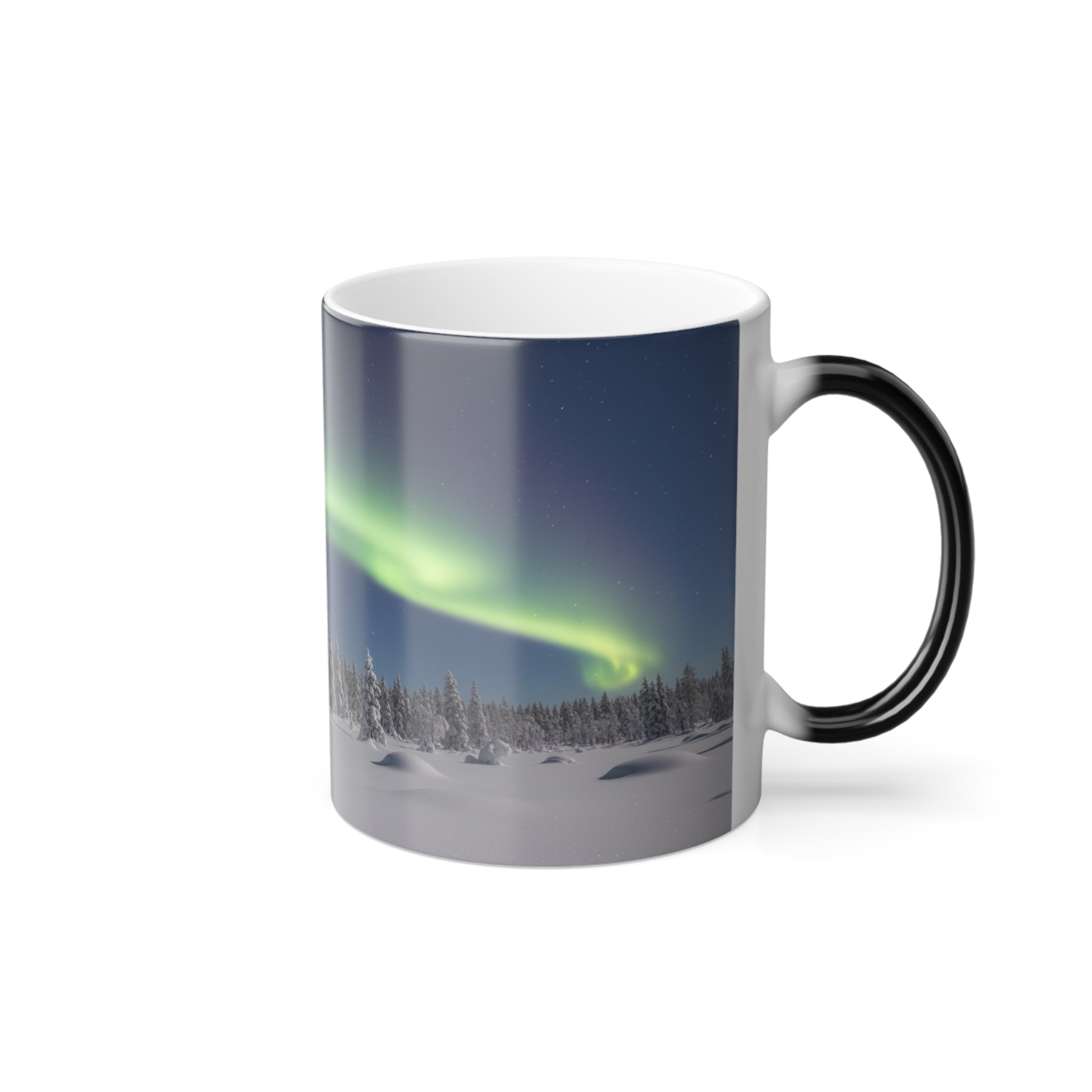 Aurora Borealis Magic Mug – Northern Lights Color-Changing Coffee Cup, Heat Sensitive Reveal, 9 Scenic Designs, Travel or Gift