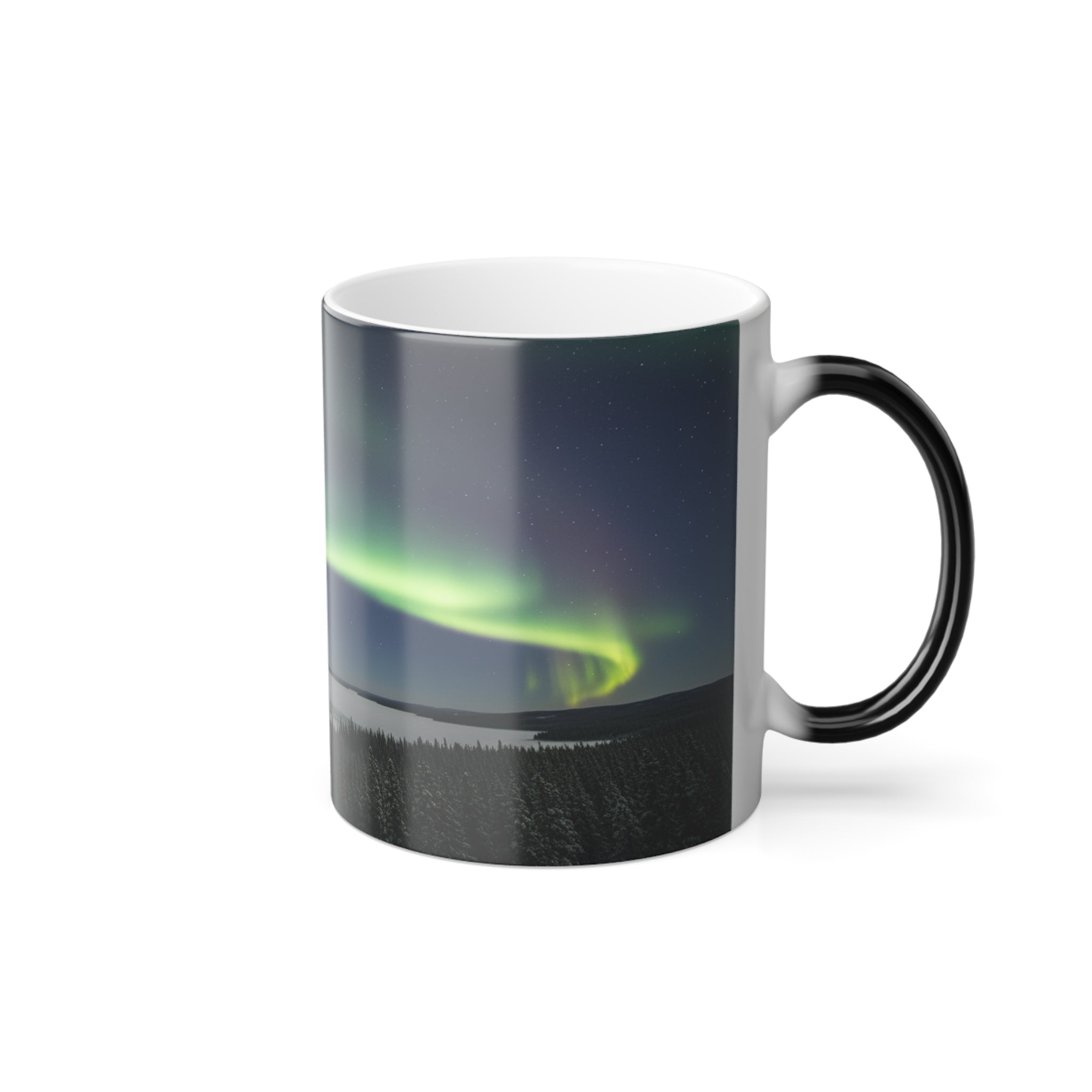 Aurora Borealis Magic Mug – Northern Lights Color-Changing Coffee Cup, Heat Sensitive Reveal, 9 Scenic Designs, Travel or Gift