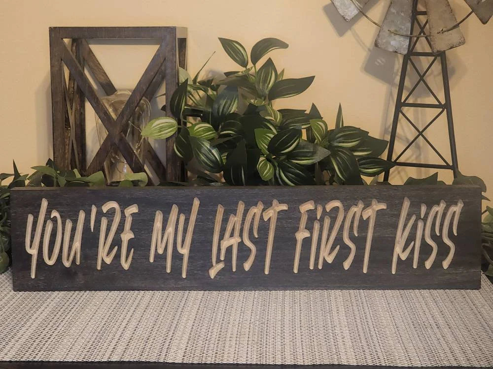 Rustic love quote sign for couples, perfect as a wedding or engagement gift