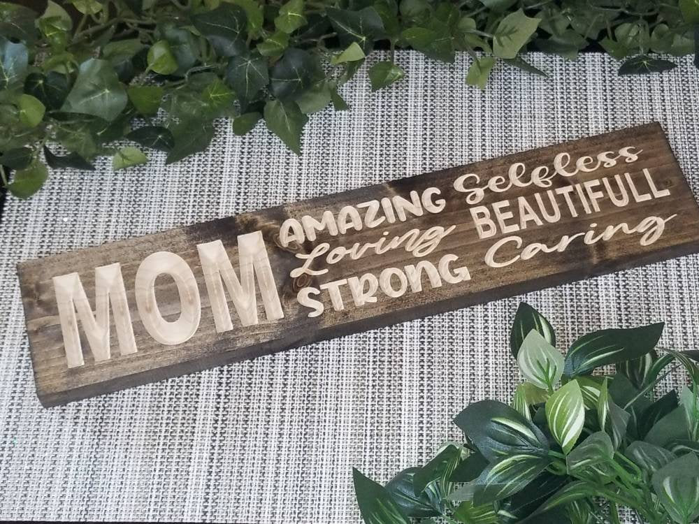 MOM wooden sign sentimental Mother’s Day farmhouse décor