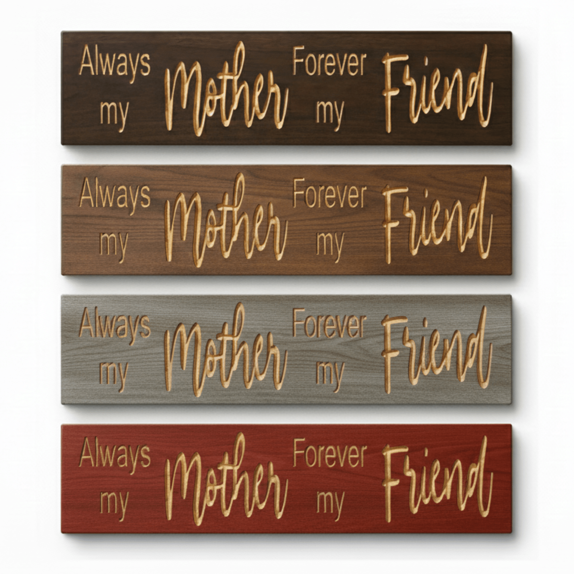 wood-finish-color-options-bluegrassgifts - always my mother forever my wood sign by Bluegrass Gifts, handmade in Kentucky