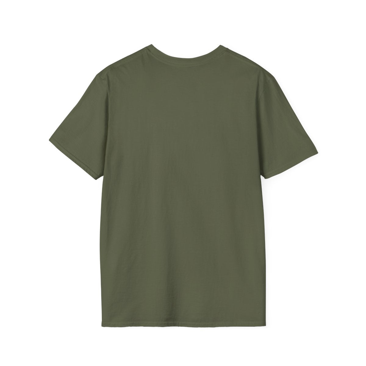 American Flag Shirt — "Still Flying" Painted Flag Graphic Tee in Military Green