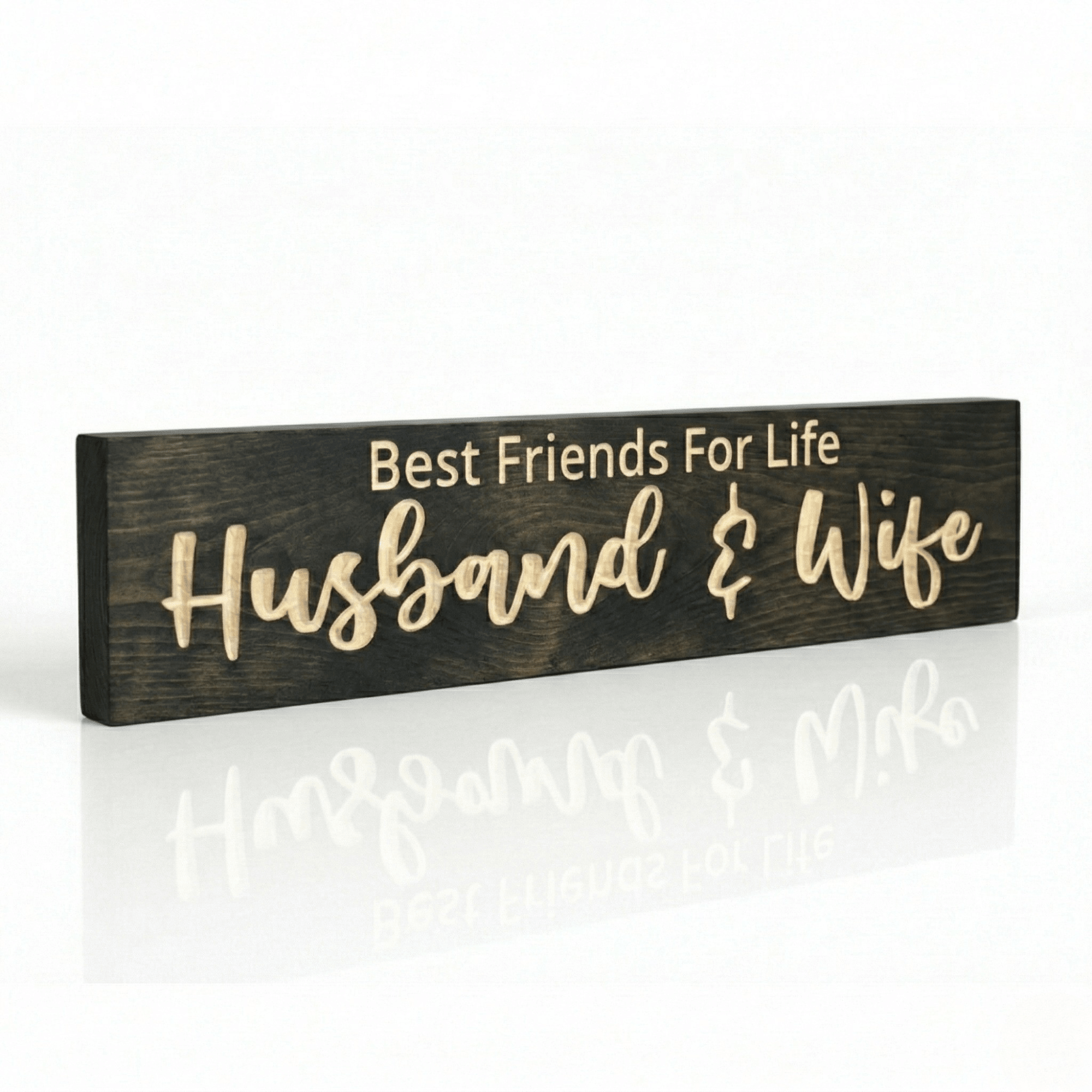 bluegrass-gifts-husband-and-wife-sign-rustic- - best friends for life husband wood by Bluegrass Gifts
