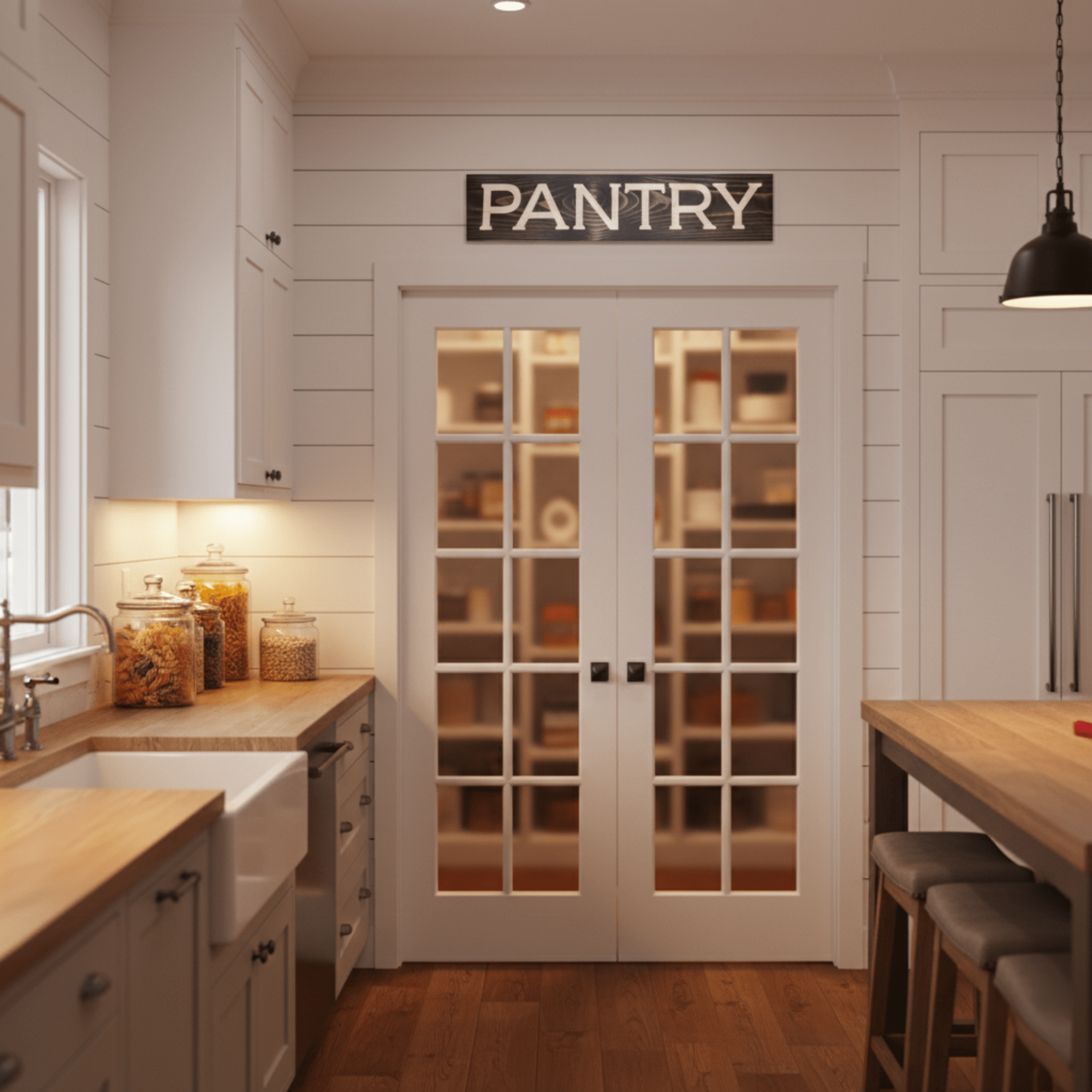 carved-pantry-sign-solid-wood-dark-walnut - carved wood pantry sign wood sign by Bluegrass Gifts, handmade in Kentucky