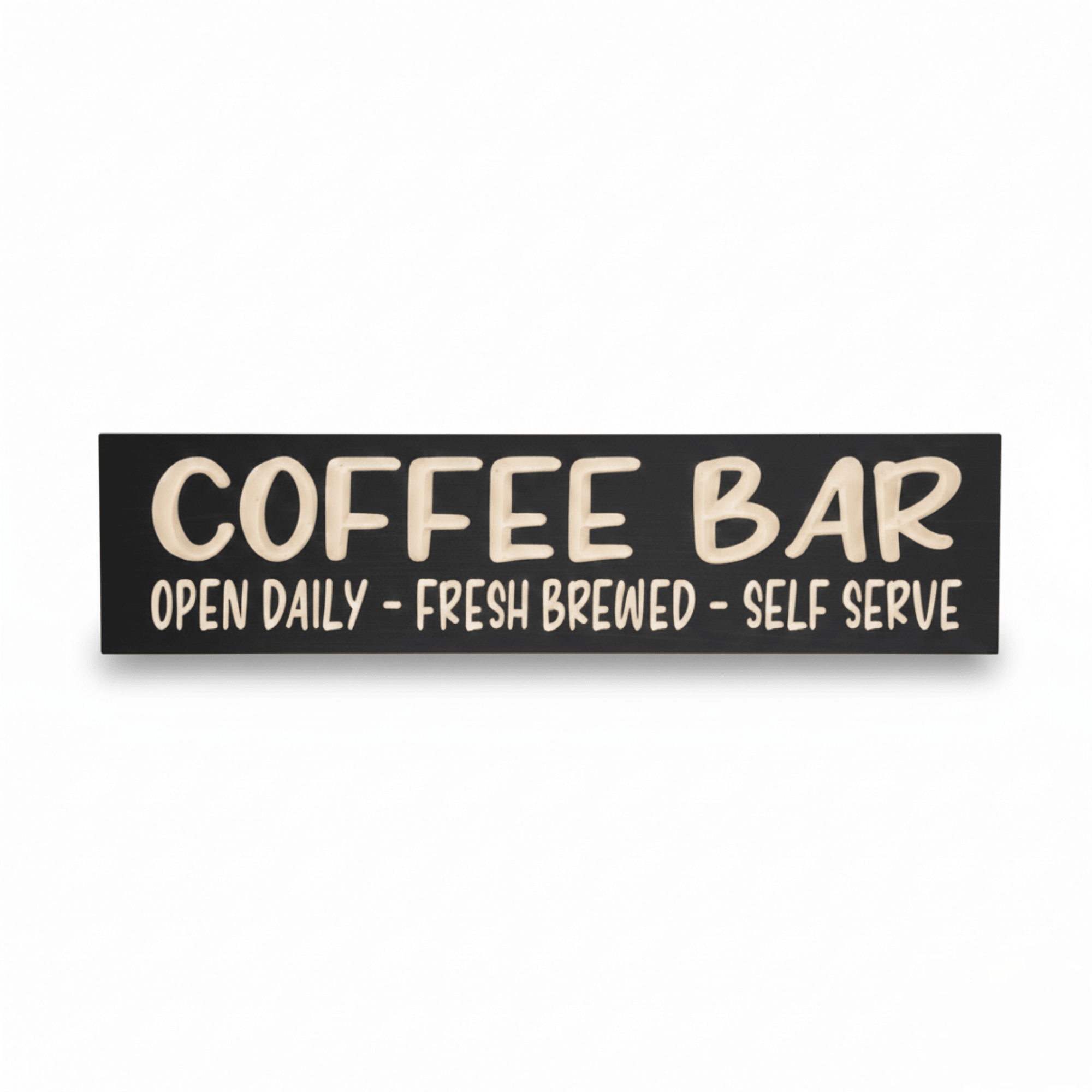bluegrass-gifts-artisan-holding-coffee-bar-sign - coffee bar wood sign by Bluegrass Gifts, handmade in Kentucky