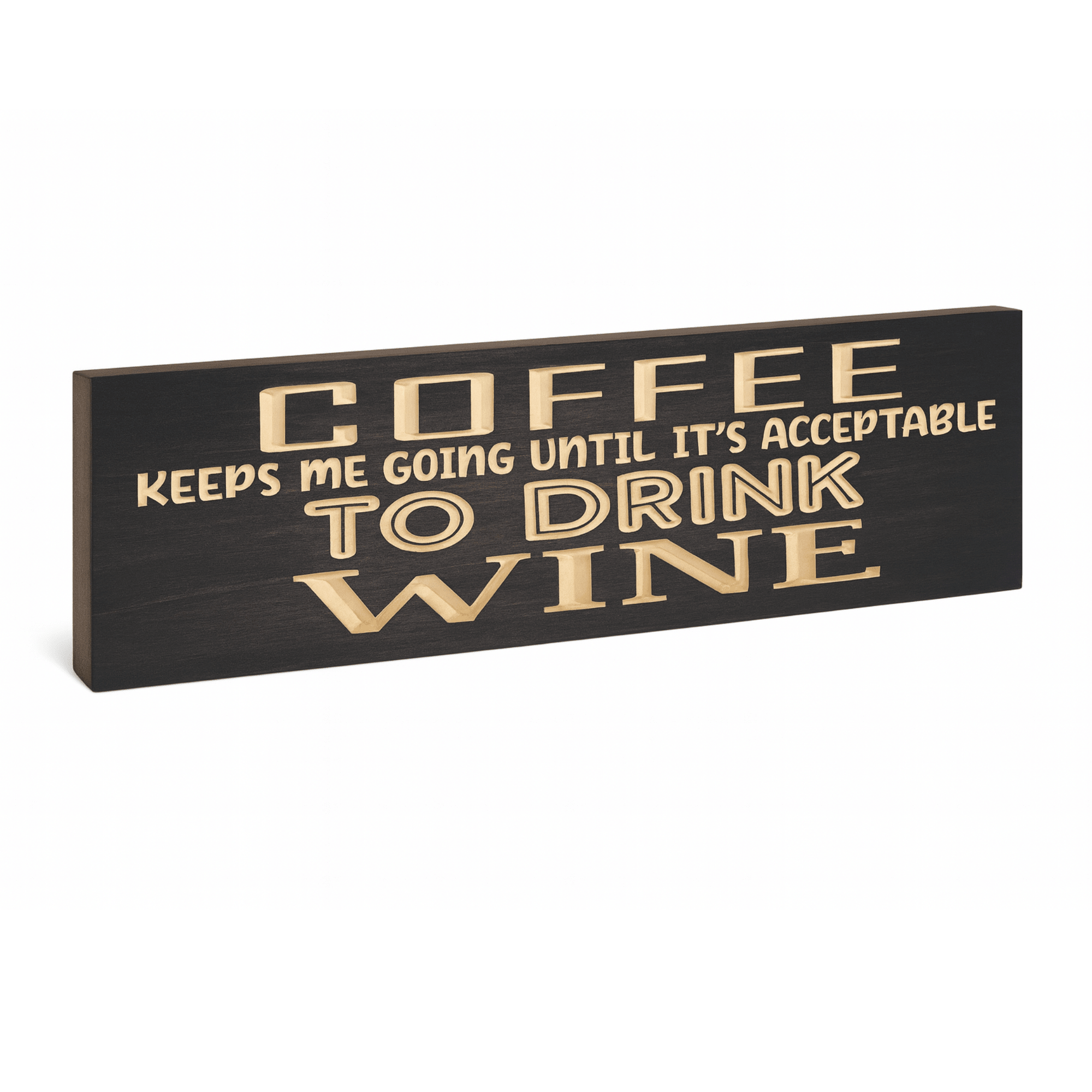 coffee-wine-wall-sign-angled-right - coffee wine wall sign wood sign by Bluegrass Gifts, handmade in Kentucky