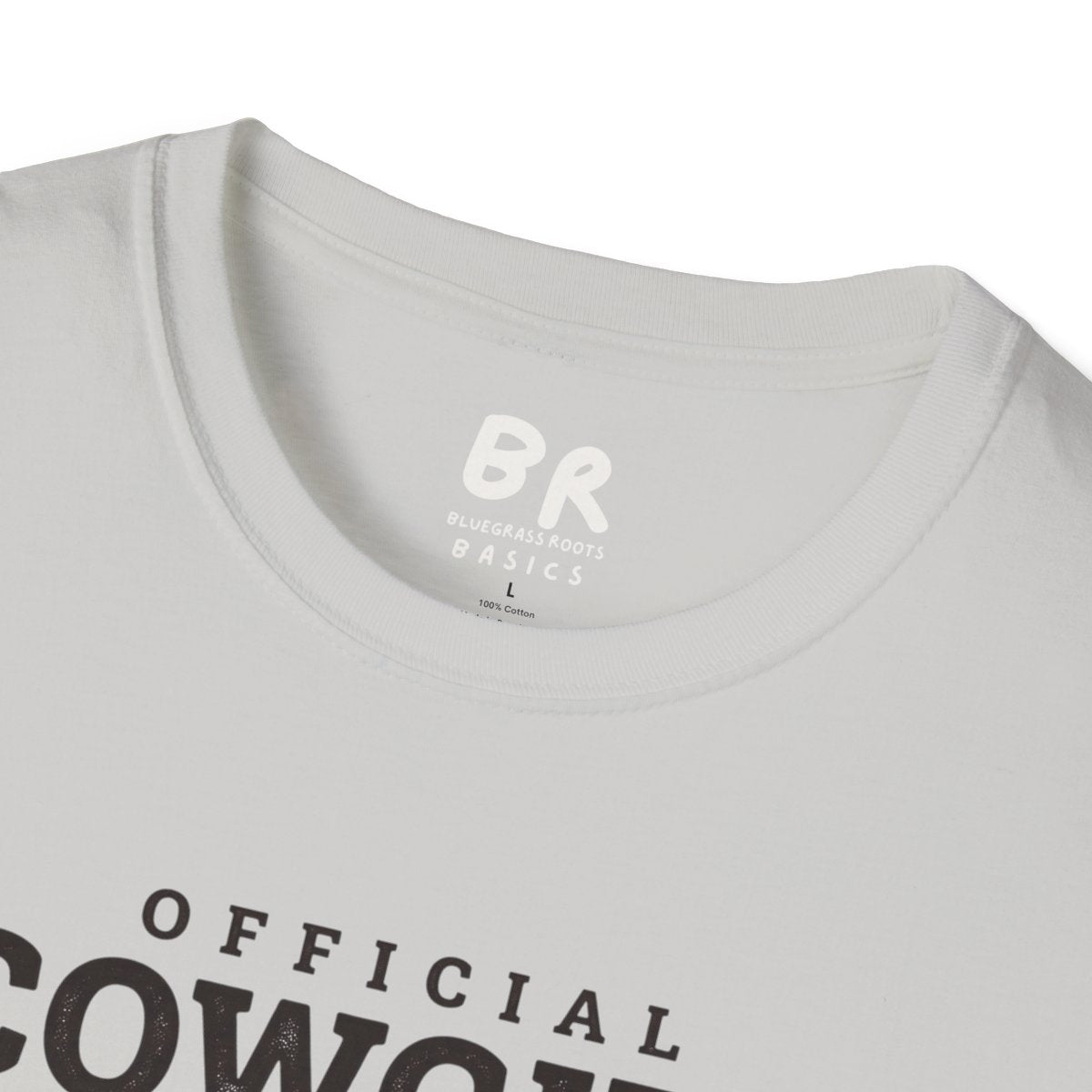 Cowgirl Shirt — "Official Cowgirl Shirt" Boots Graphic Tee in Ice Grey