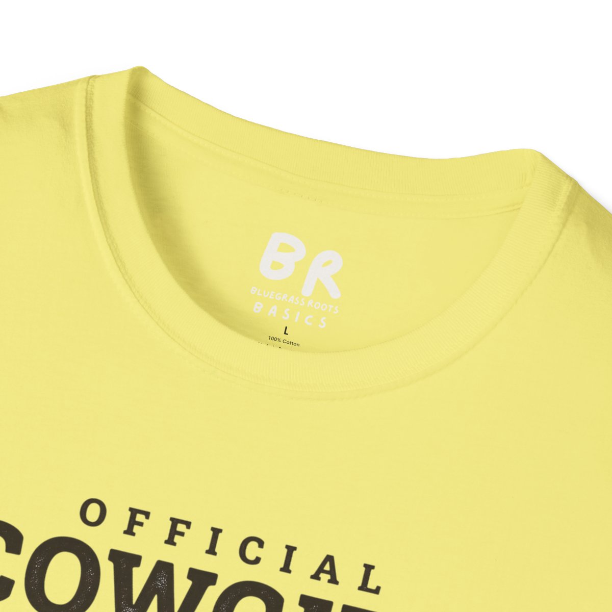 Cowgirl Shirt — "Official Cowgirl Shirt" Boots Graphic Tee in Cornsilk