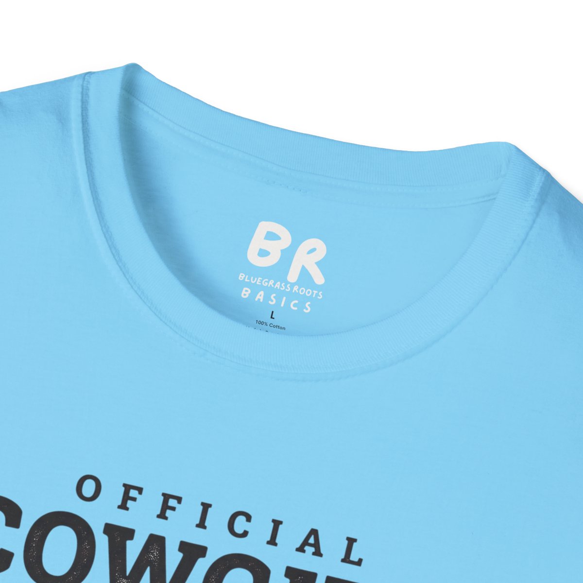 Cowgirl Shirt — "Official Cowgirl Shirt" Boots Graphic Tee in Sky