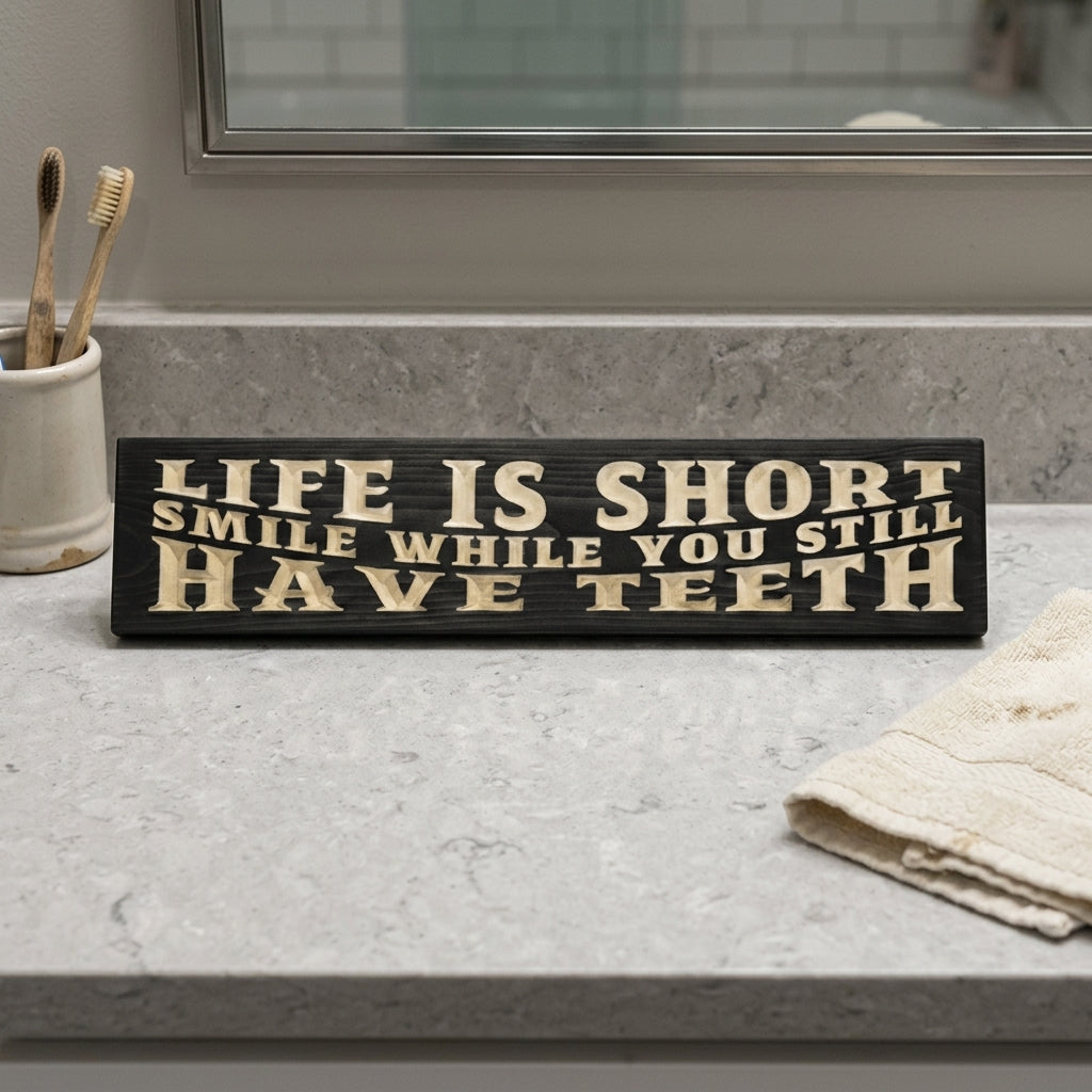 Dentist Office Sign — Life Is Short, Smile While You Still Have Teeth