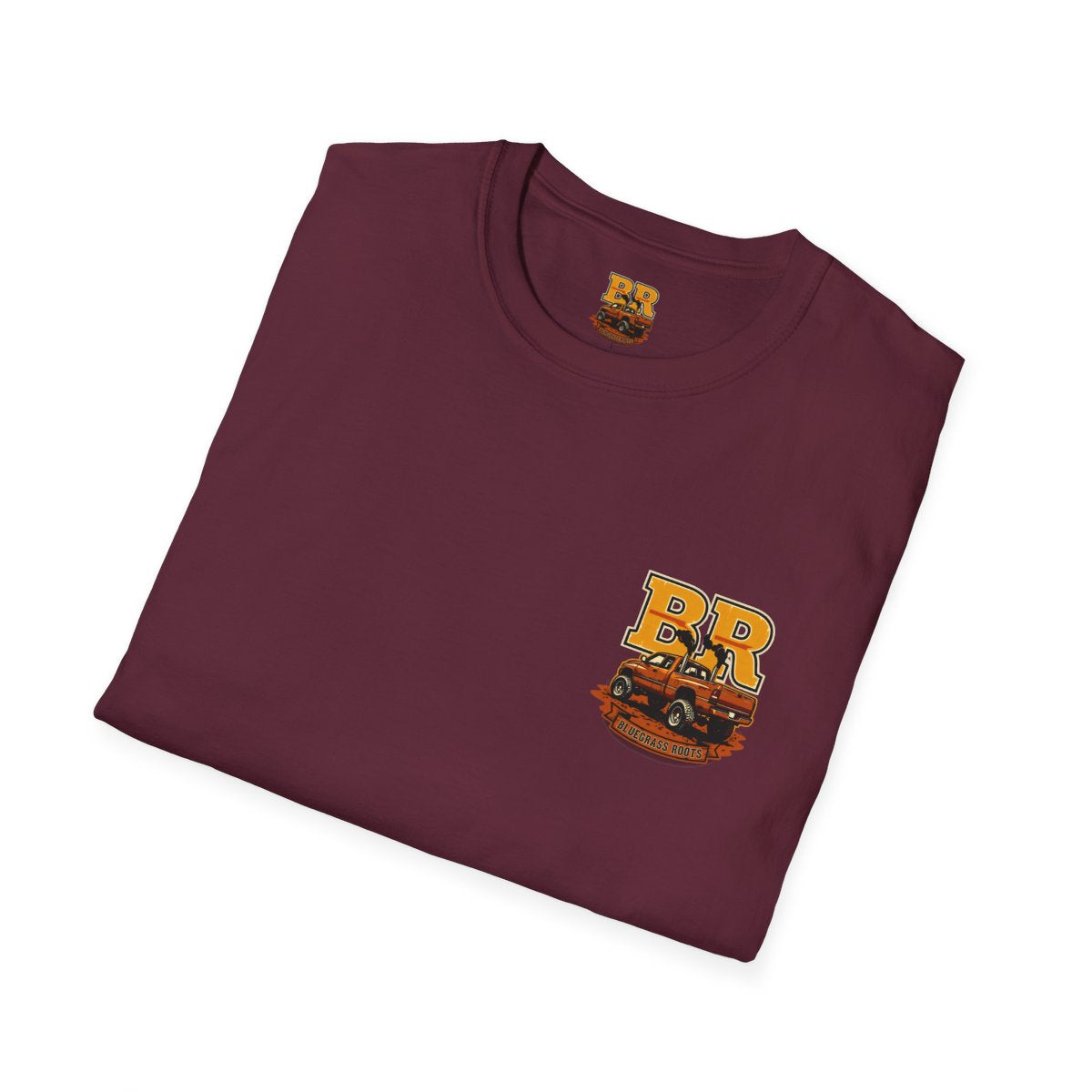 Diesel Truck Shirt — "Holy Roller" Faith Graphic Tee in Maroon