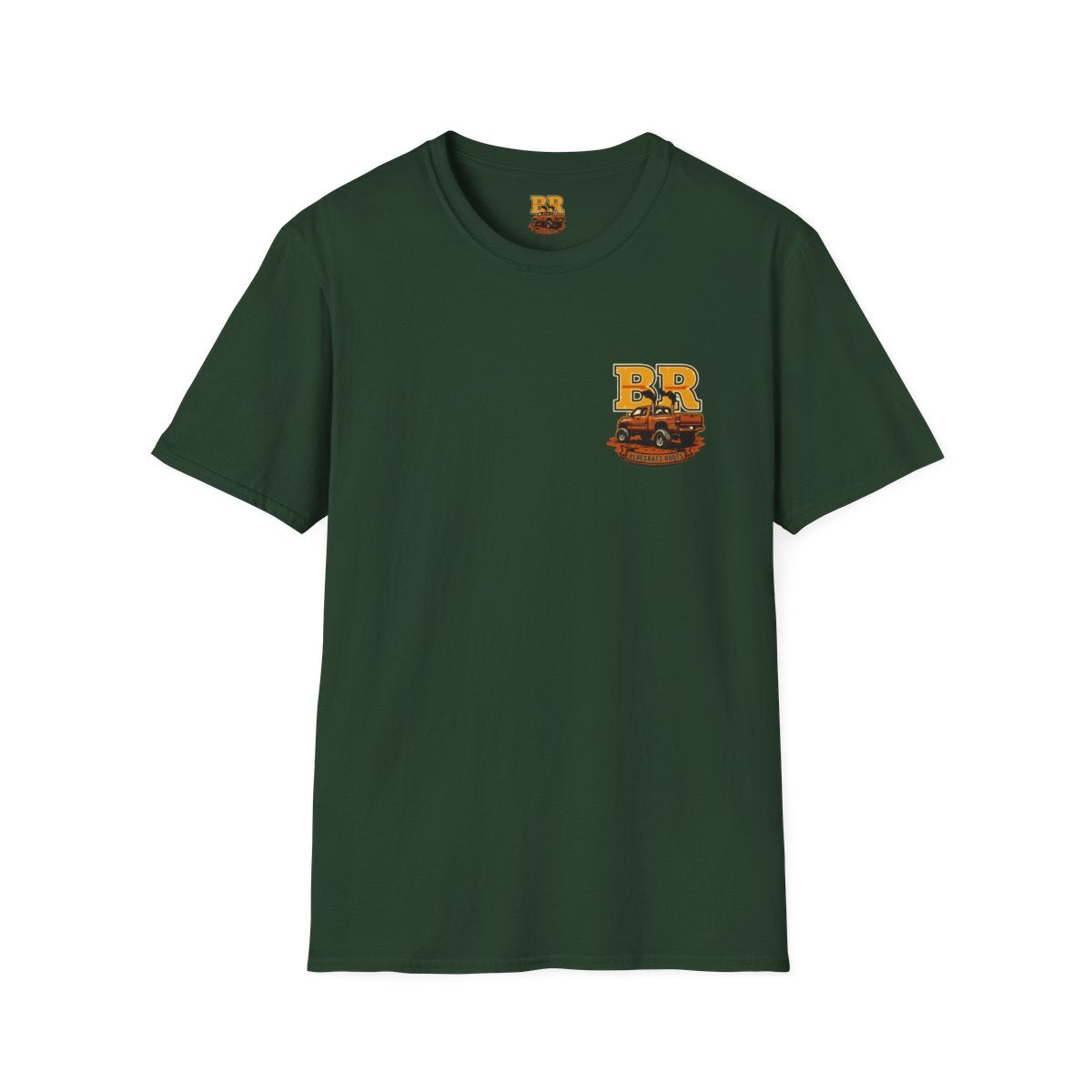 Diesel Truck Shirt — "Holy Roller" Faith Graphic Tee in Forest Green