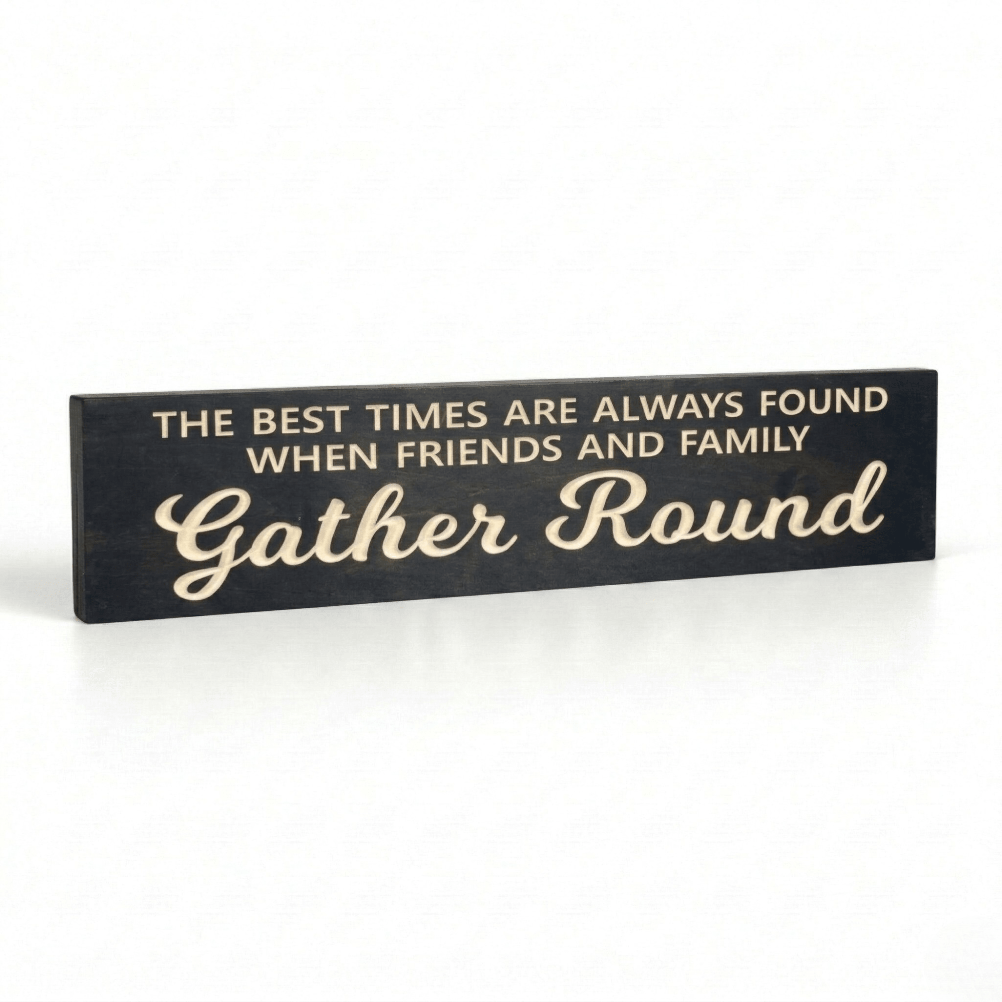gather-round-family-sign-kitchen-dining-room-decor - family gathering sign wood sign by Bluegrass Gifts, handmade in Kentucky