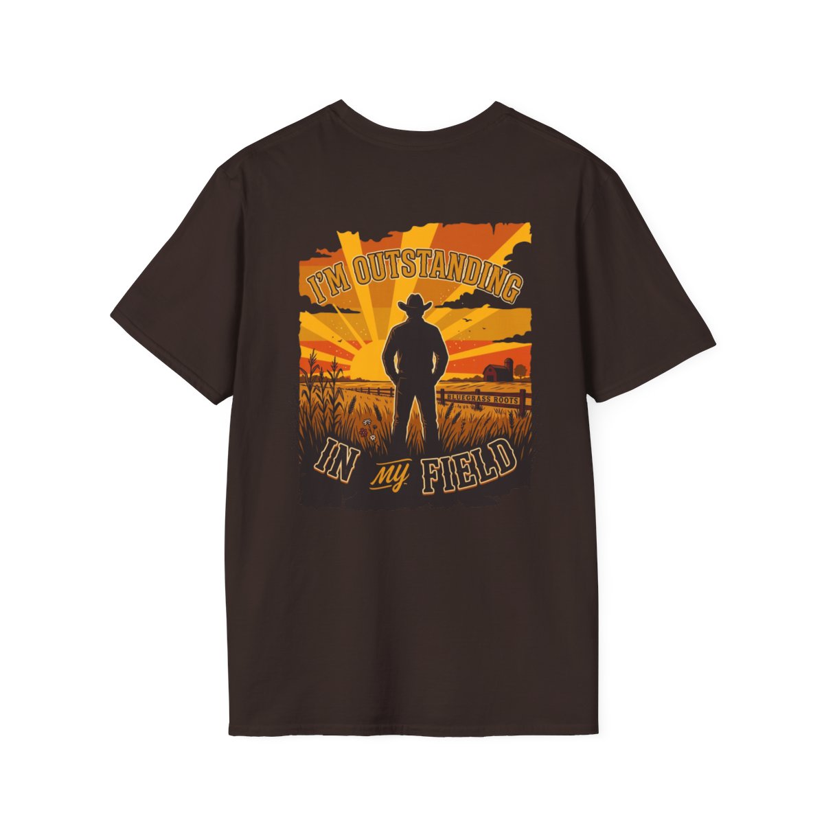 Farm Shirt — "I'm Outstanding in My Field" Graphic Tee in Dark Chocolate