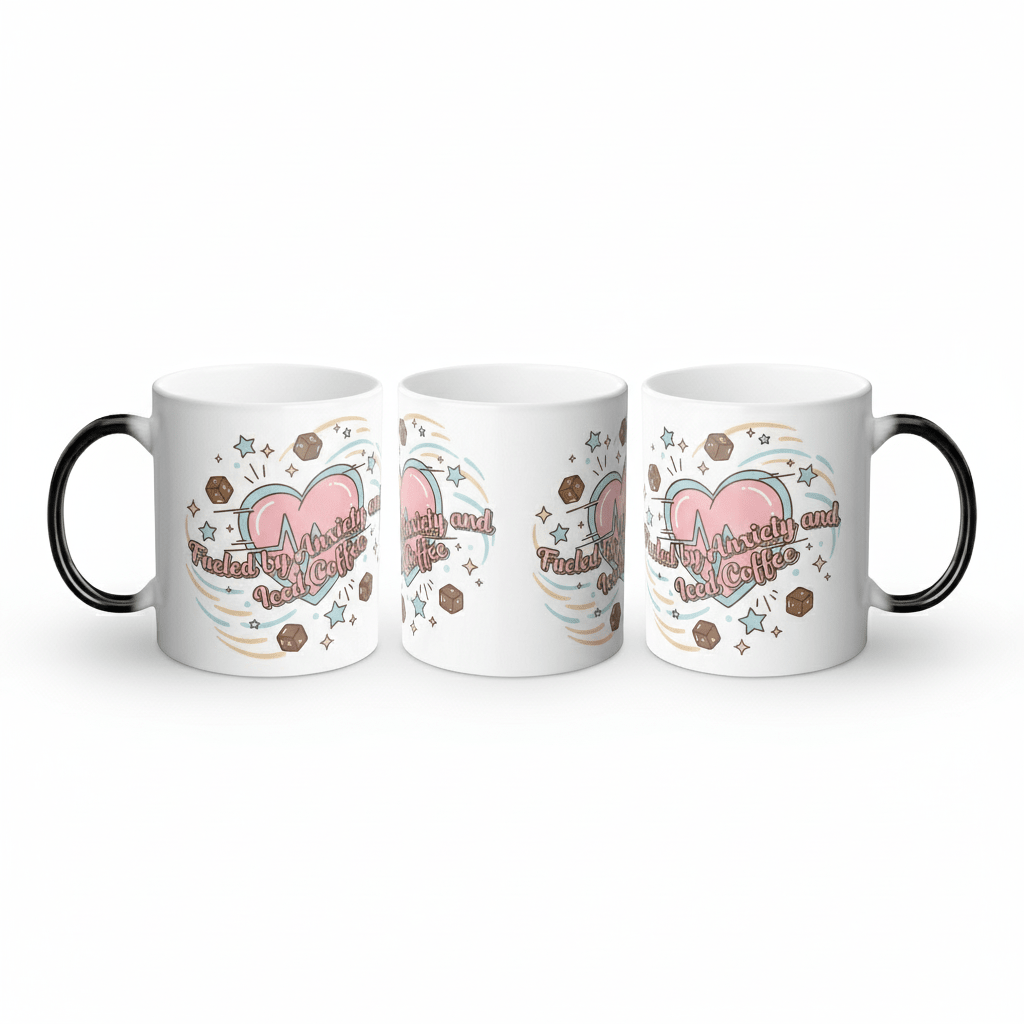 Fueled by Anxiety and Iced Coffee Magic Mug - heat activated color change video by Bluegrass Gifts