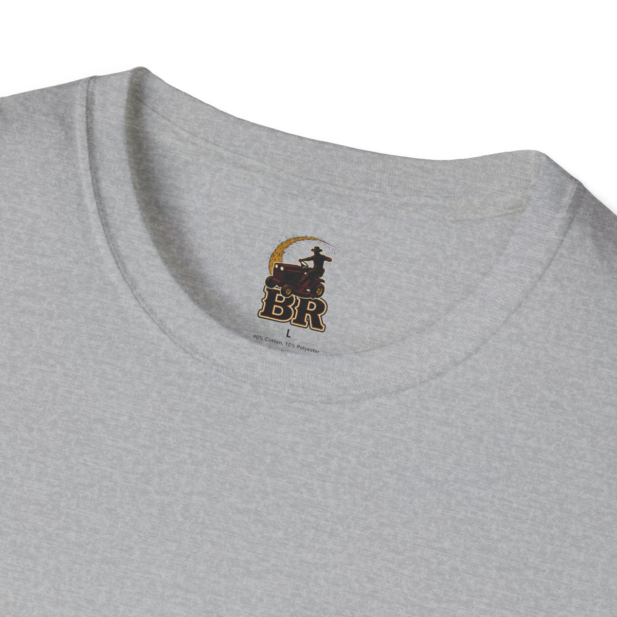 Funny Country Shirt — "Lawn Ranger" Riding Mower Tee in Sport Grey