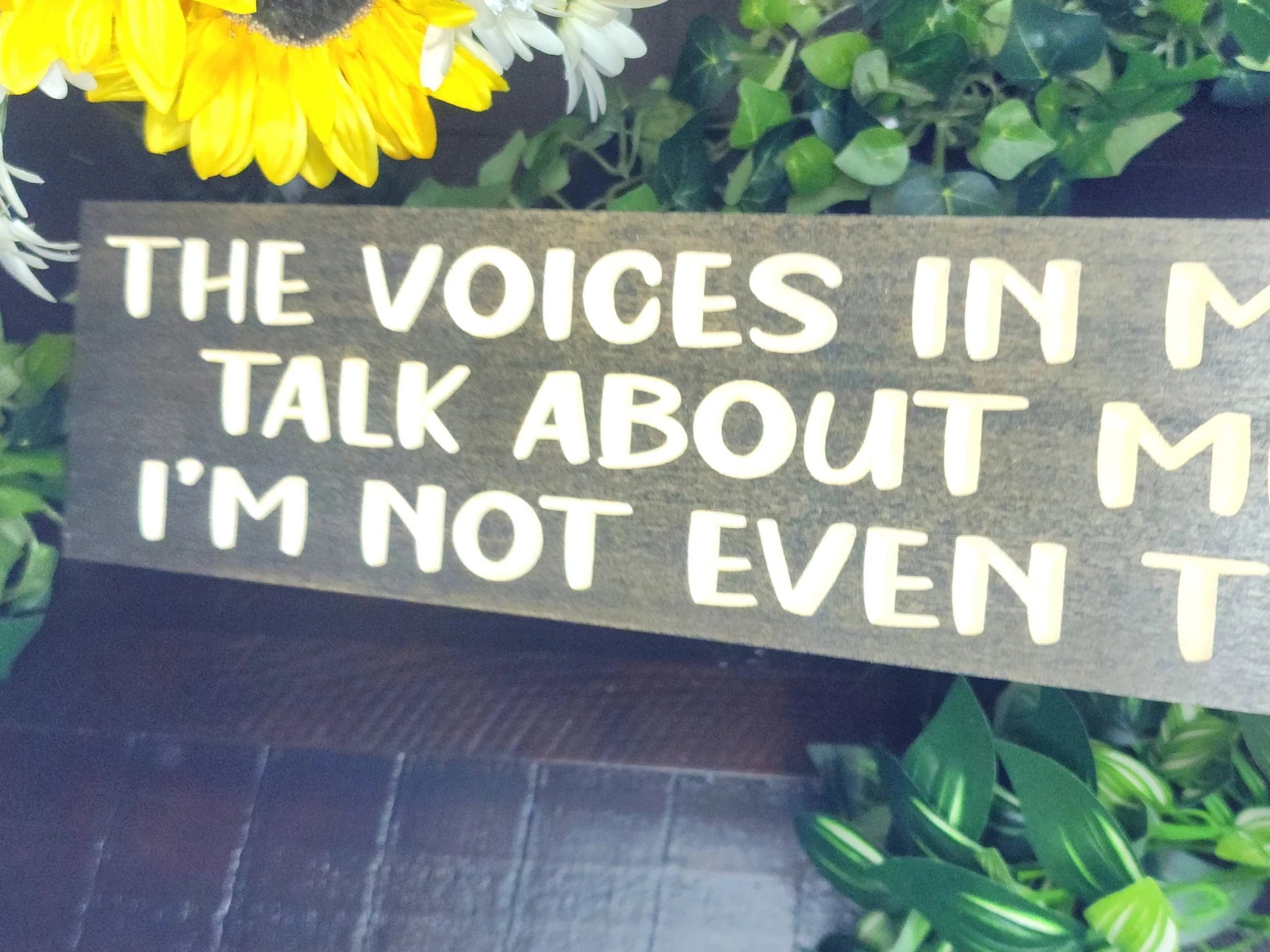 funny quirky humor wood sign - funny wall art - CNC-carved by Bluegrass Gifts