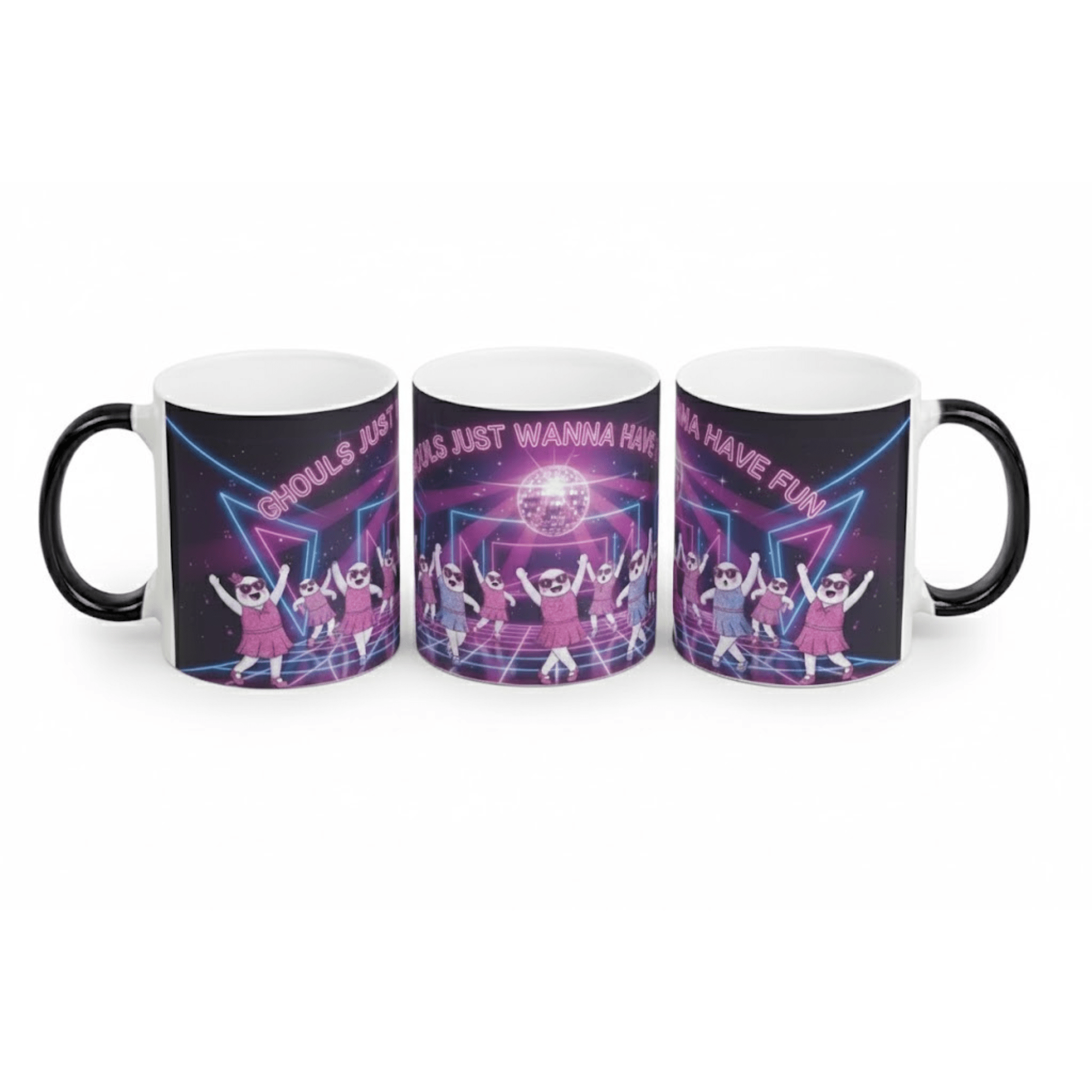 Ghouls Just Wanna Have Fun Magic Mug - heat activated color change video by Bluegrass Gifts