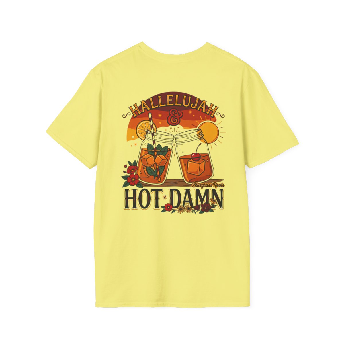 Hallelujah Shirt — "Hallelujah and Hot Damn" Graphic Tee in Cornsilk