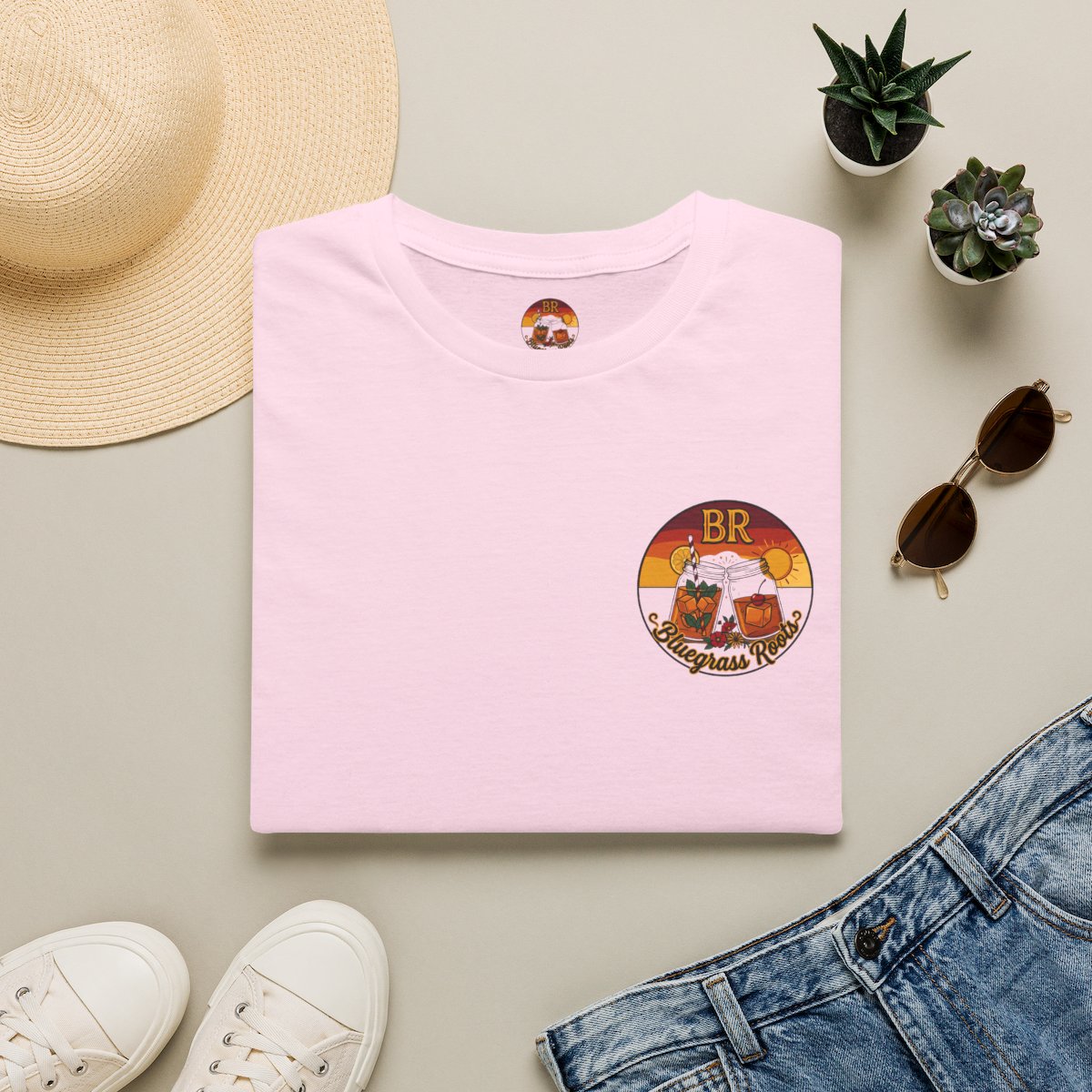 Hallelujah Shirt — "Hallelujah and Hot Damn" Graphic Tee in Light Pink