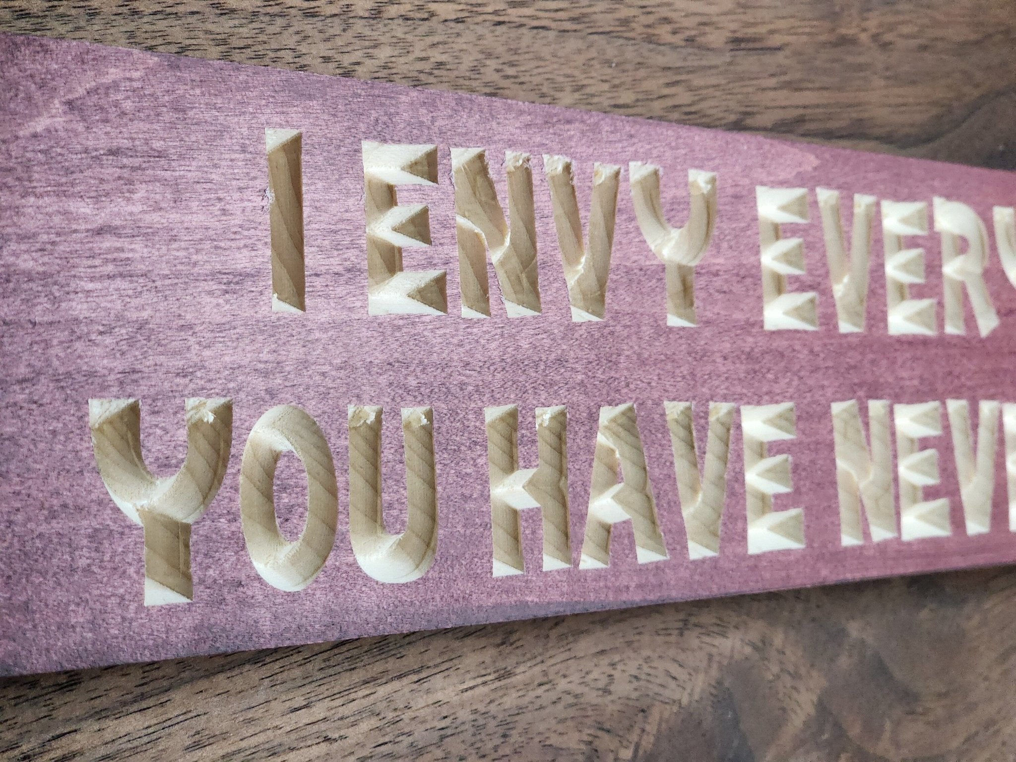 i envy everyone you have never met sign - sarcastic wood sign - CNC-carved by Bluegrass Gifts