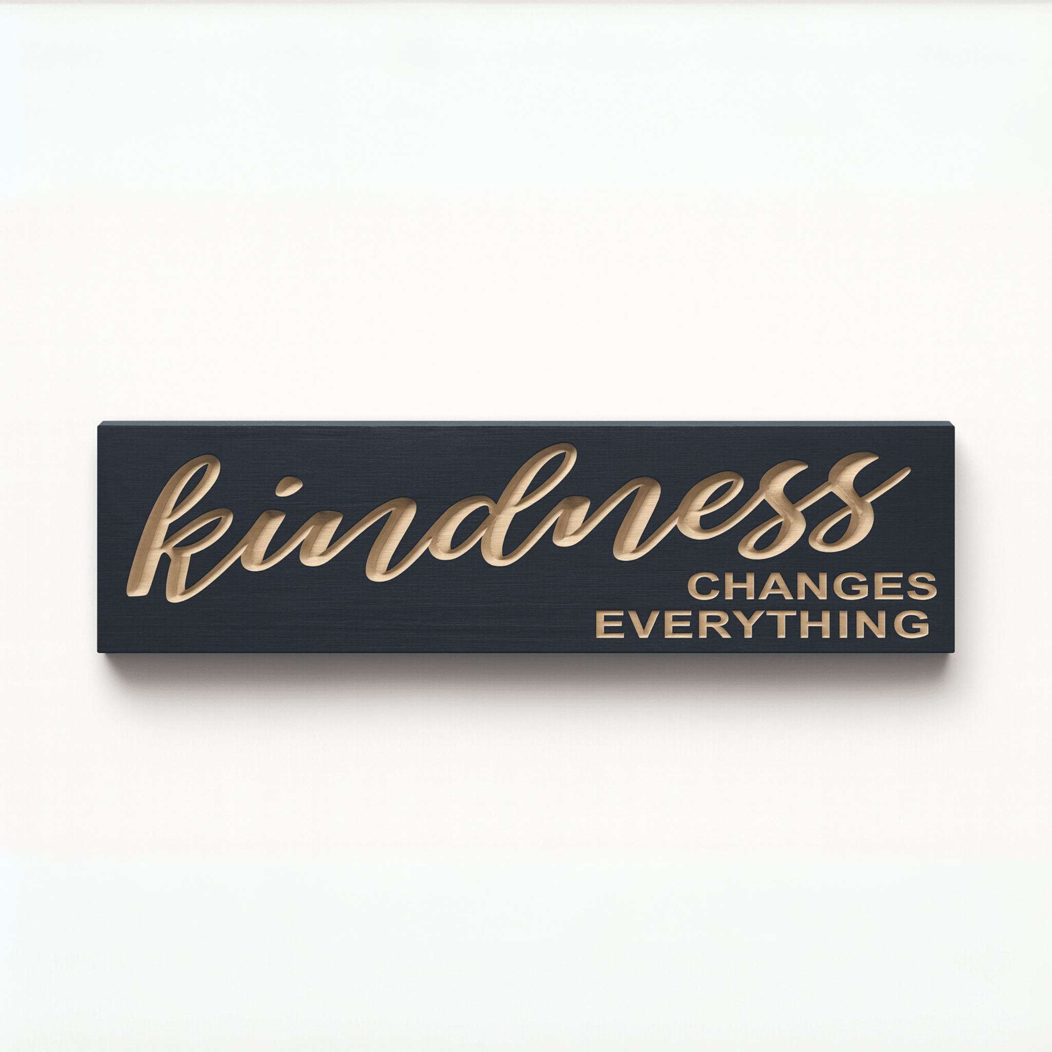 Front View - kindness changes everything wood sign by Bluegrass Gifts, handmade in Kentucky
