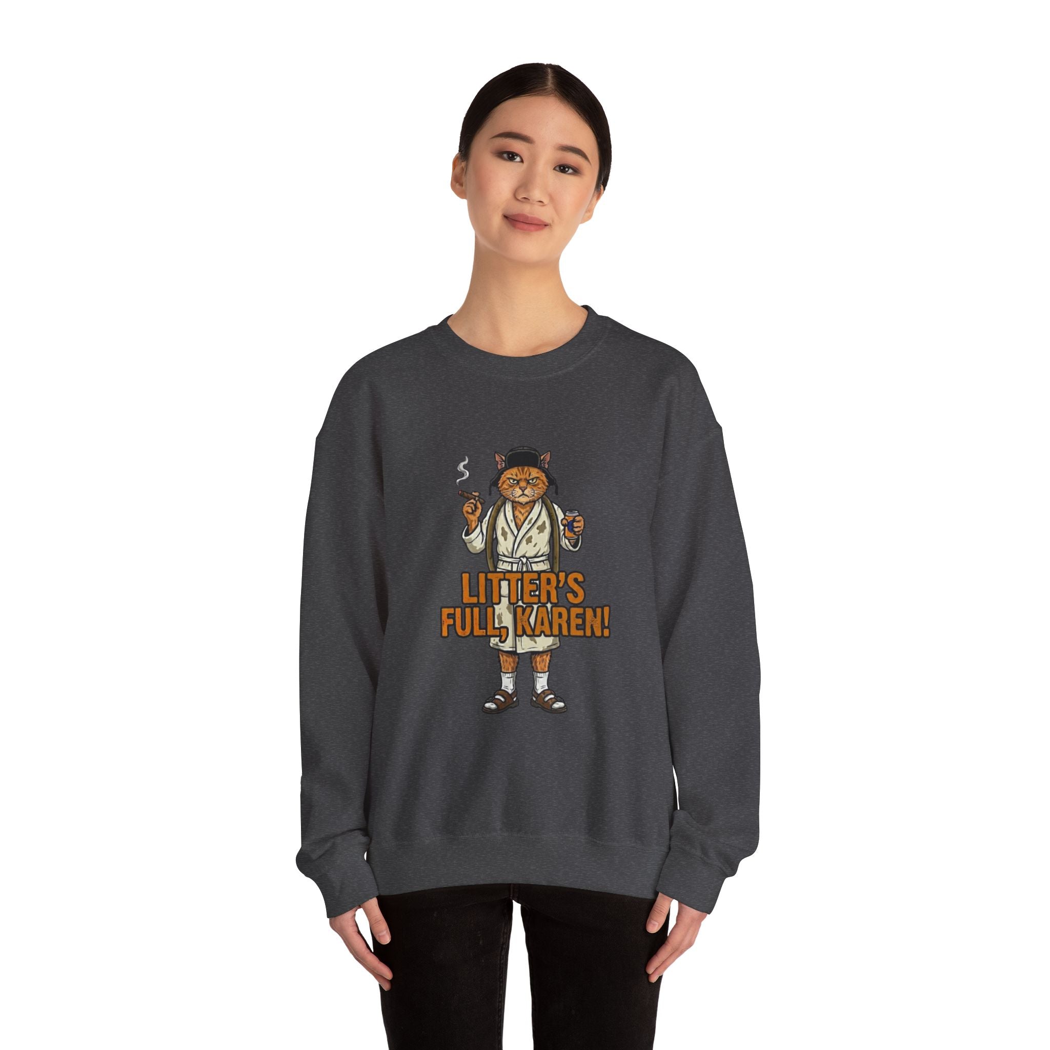 Litters Full Karen Sweatshirt - crewneck sweatshirt additional angle by Bluegrass Gifts