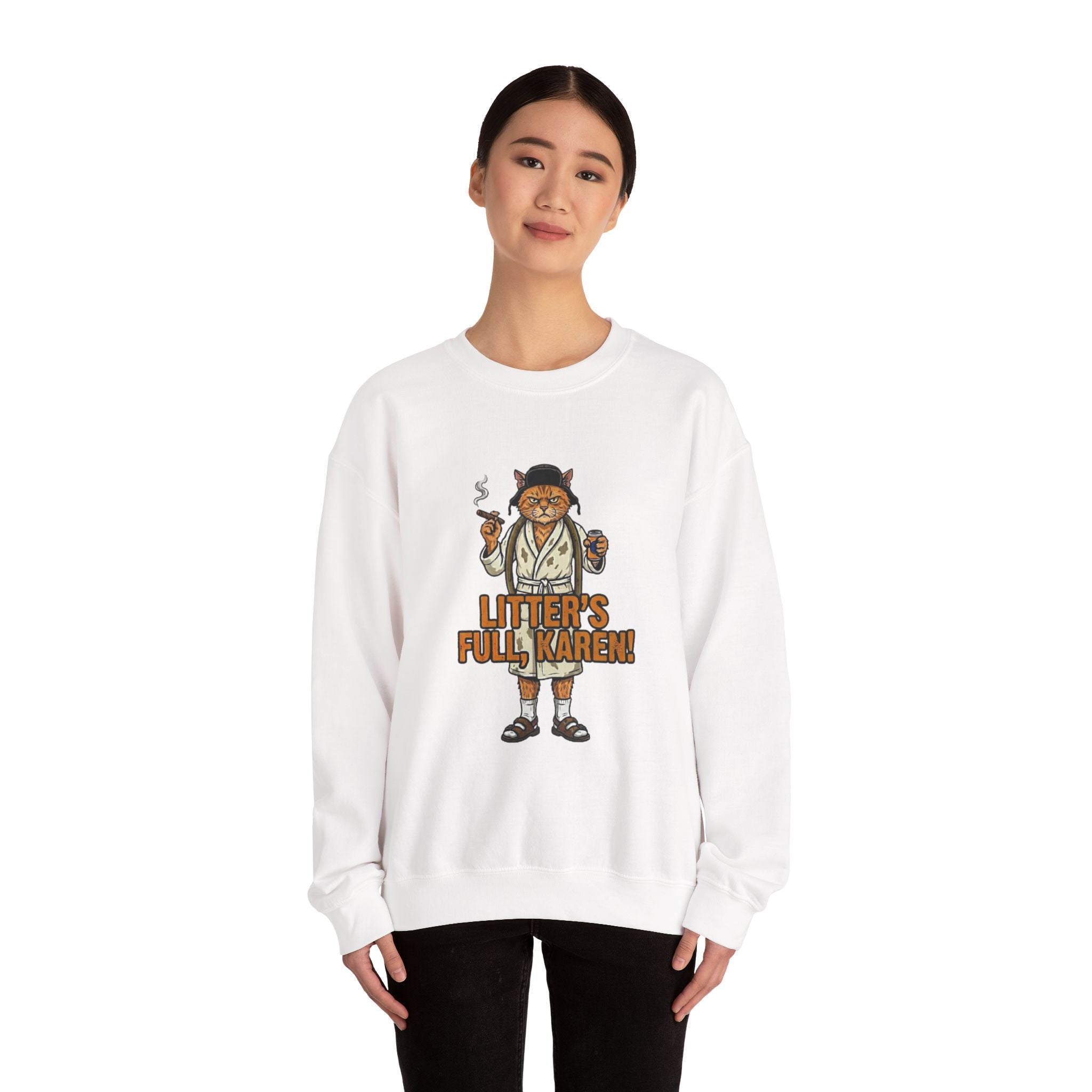 Litters Full Karen Sweatshirt - crewneck sweatshirt back view by Bluegrass Gifts