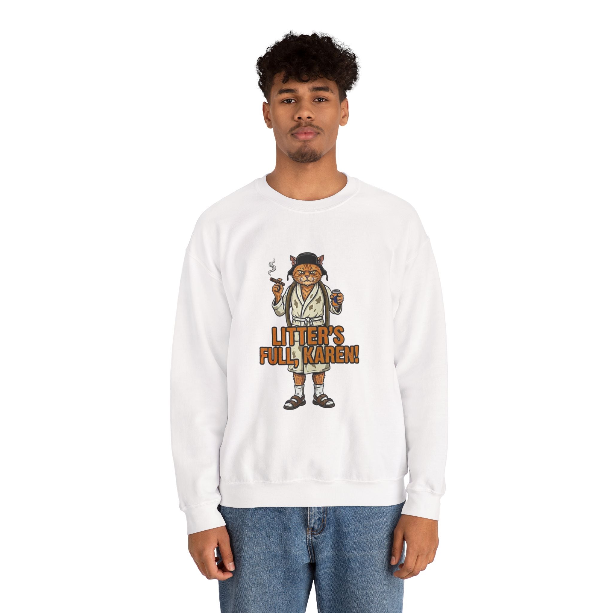 Litters Full: The Official Uniform of Holiday Chaos Crewneck Sweatshirt - crewneck sweatshirt color option by Bluegrass Gifts
