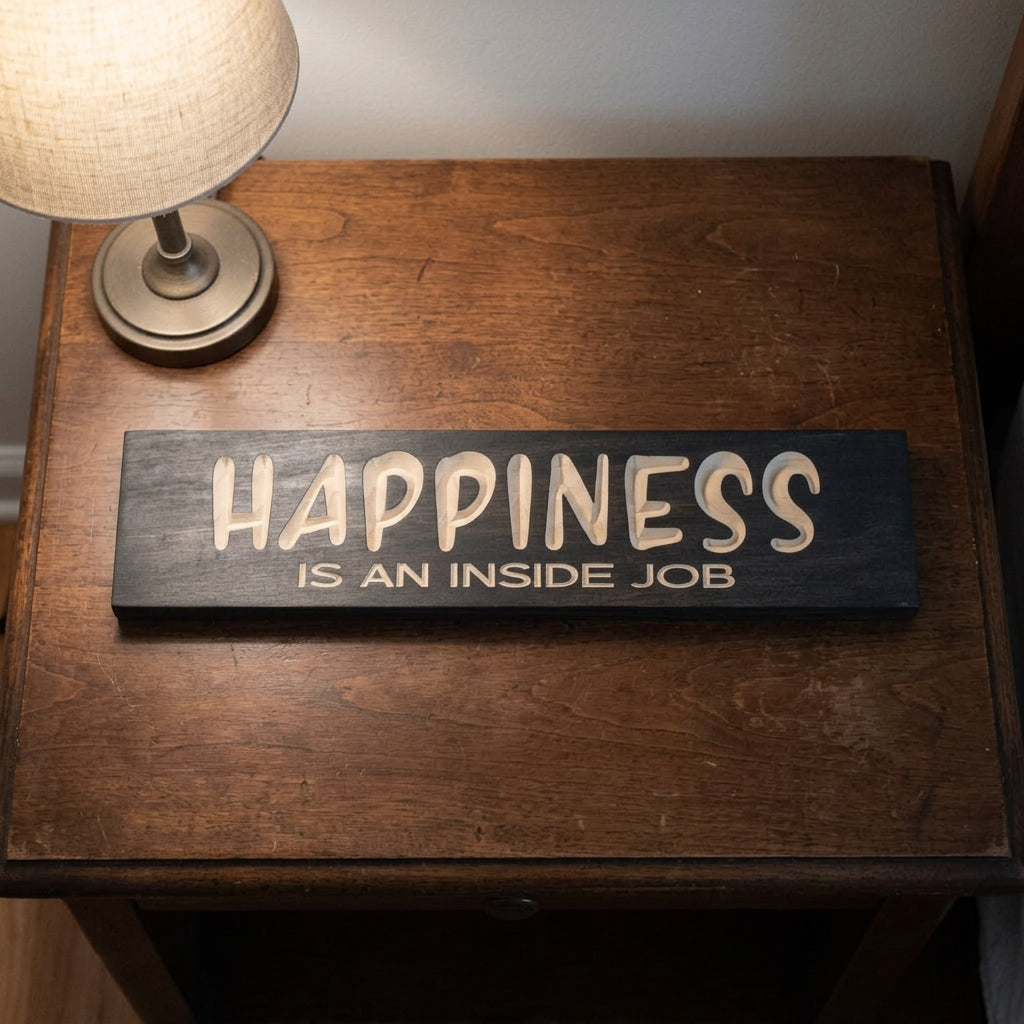 Mindset Is Everything Wall Art — Happiness Is an Inside Job